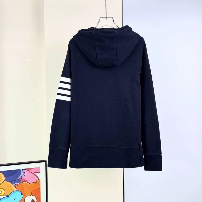 Thom Browne Thom Browne Blue hoodie jacket Size US L / EU 52-54 / 3 - 2 Thumbnail