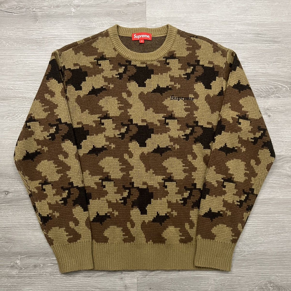 Supreme Supreme Camo Knit Sweater Size US S / EU 44-46 / 1 - 2 Thumbnail
