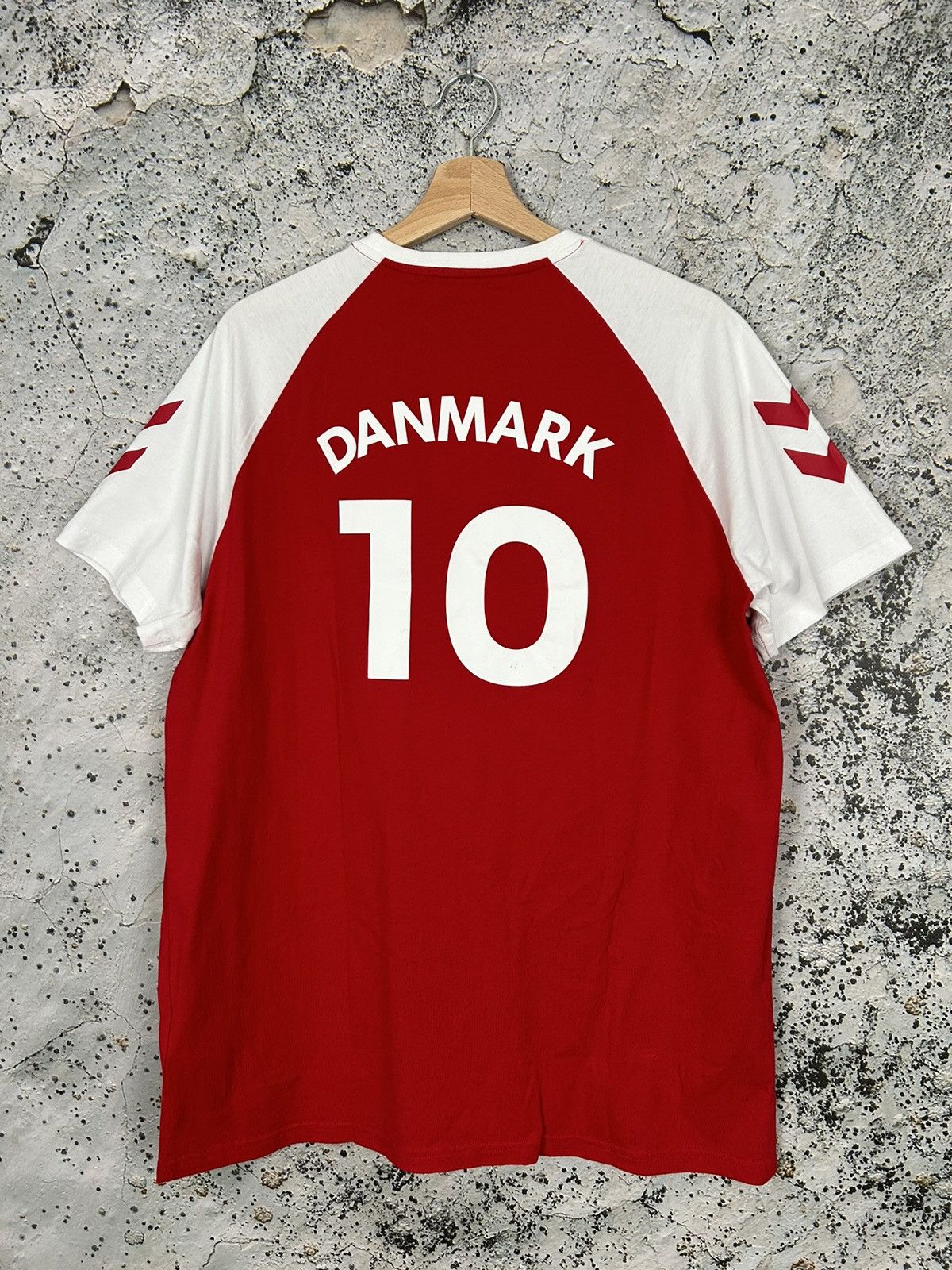 Hummel Denmark Soccer Jersey Football Vintage Retro