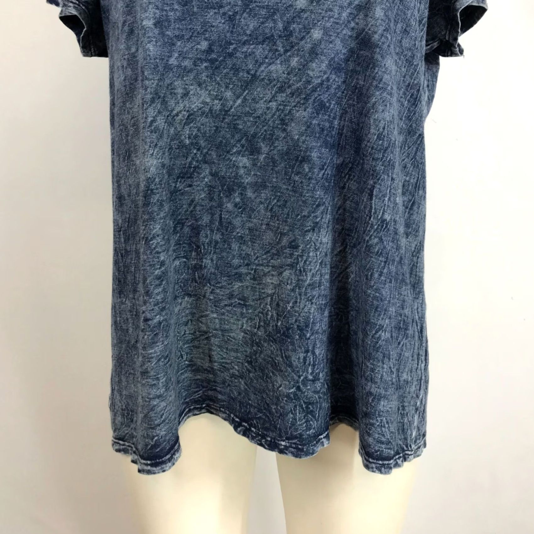 Michael Stars MICHAEL STARS WOMENS OS BLUE SHORT SLEEVE ROUND NECK COTTON T-SHIRT Size ONE SIZE - 3 Thumbnail
