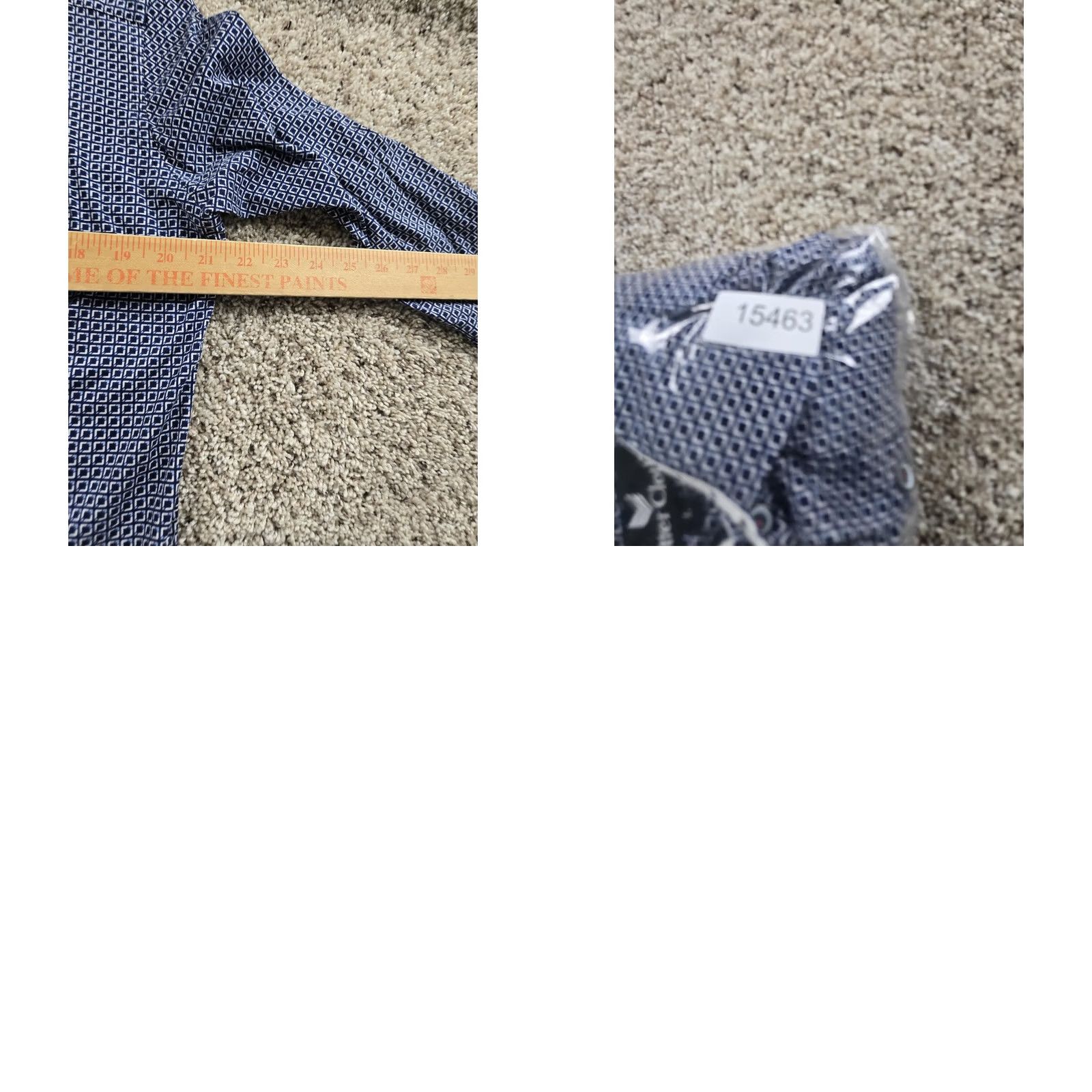 Buttero Butter Cloth Shirt Mens Large Blue Geometric Print Long Sleeve Button Up Casual Size US L / EU 52-54 / 3 - 9 Thumbnail