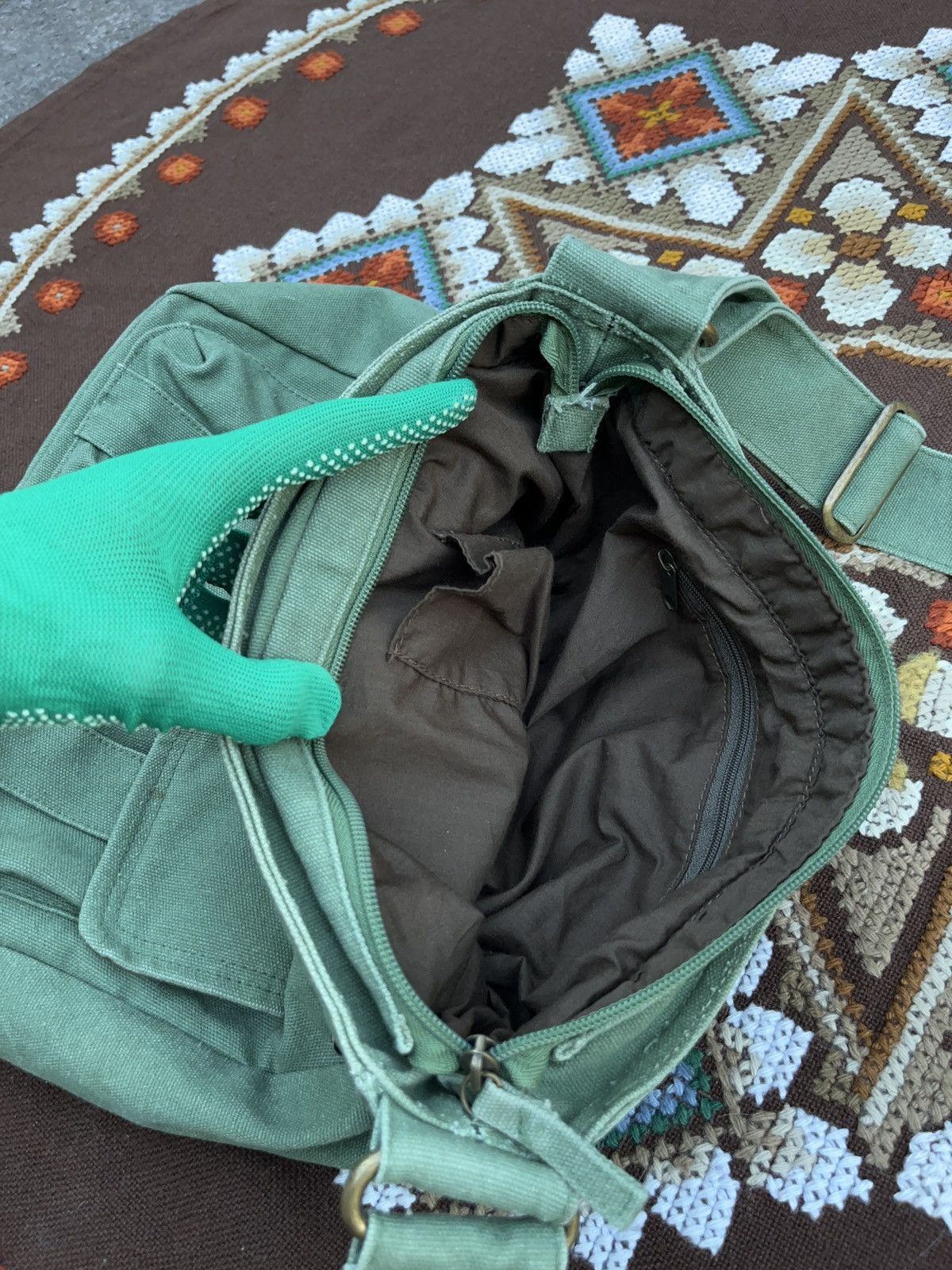 Vintage Vintage Military Bag Multi Pocket Messenger Diesel Style Size ONE SIZE - 9 Thumbnail