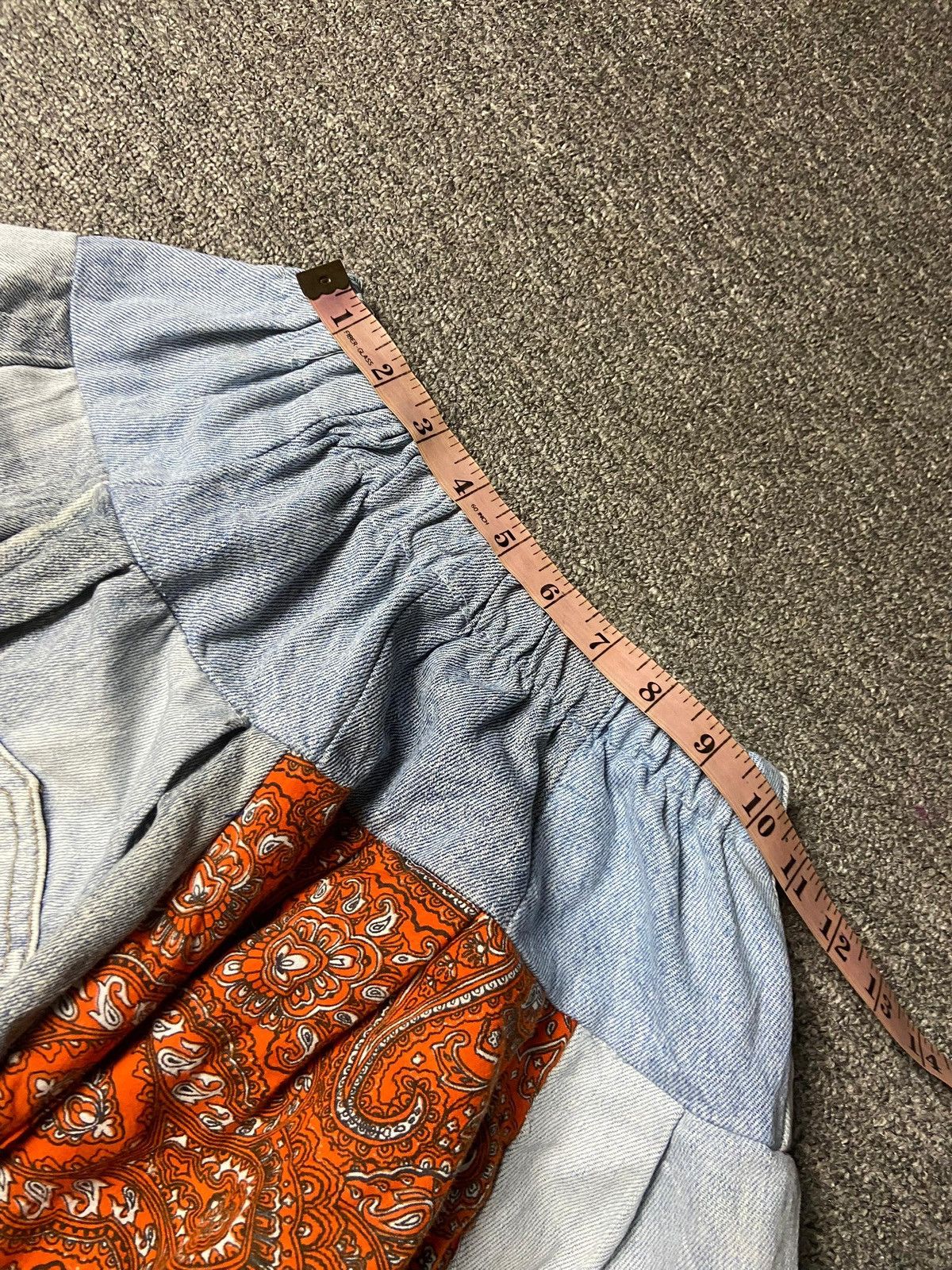 Japanese Brand Japanese Brand Upcycle Patchwork Mini Denim Skirt (167) Size 22" - 9 Thumbnail