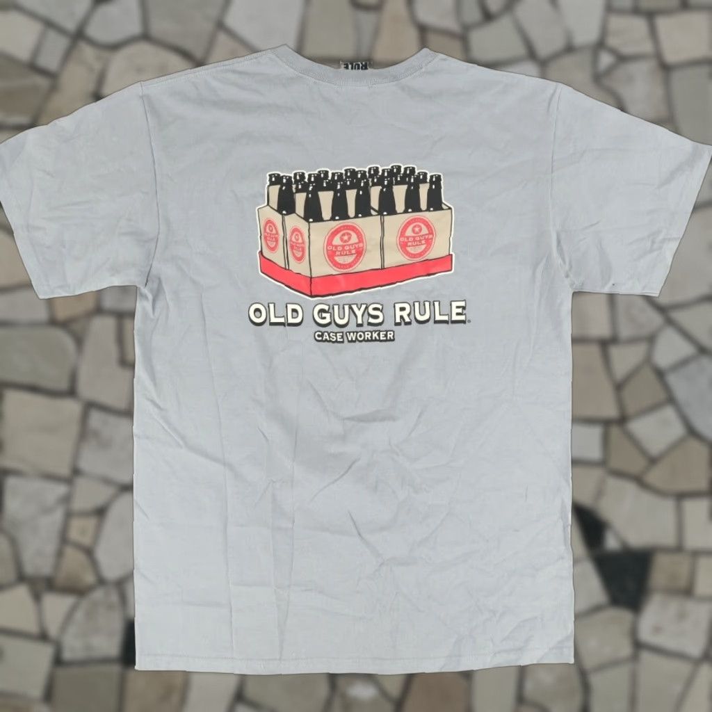 Vintage Old Guys Rule Shirt Men L Gray Case Worker Beer Solid T-Shirt Size US L / EU 52-54 / 3 - 1 Thumbnail