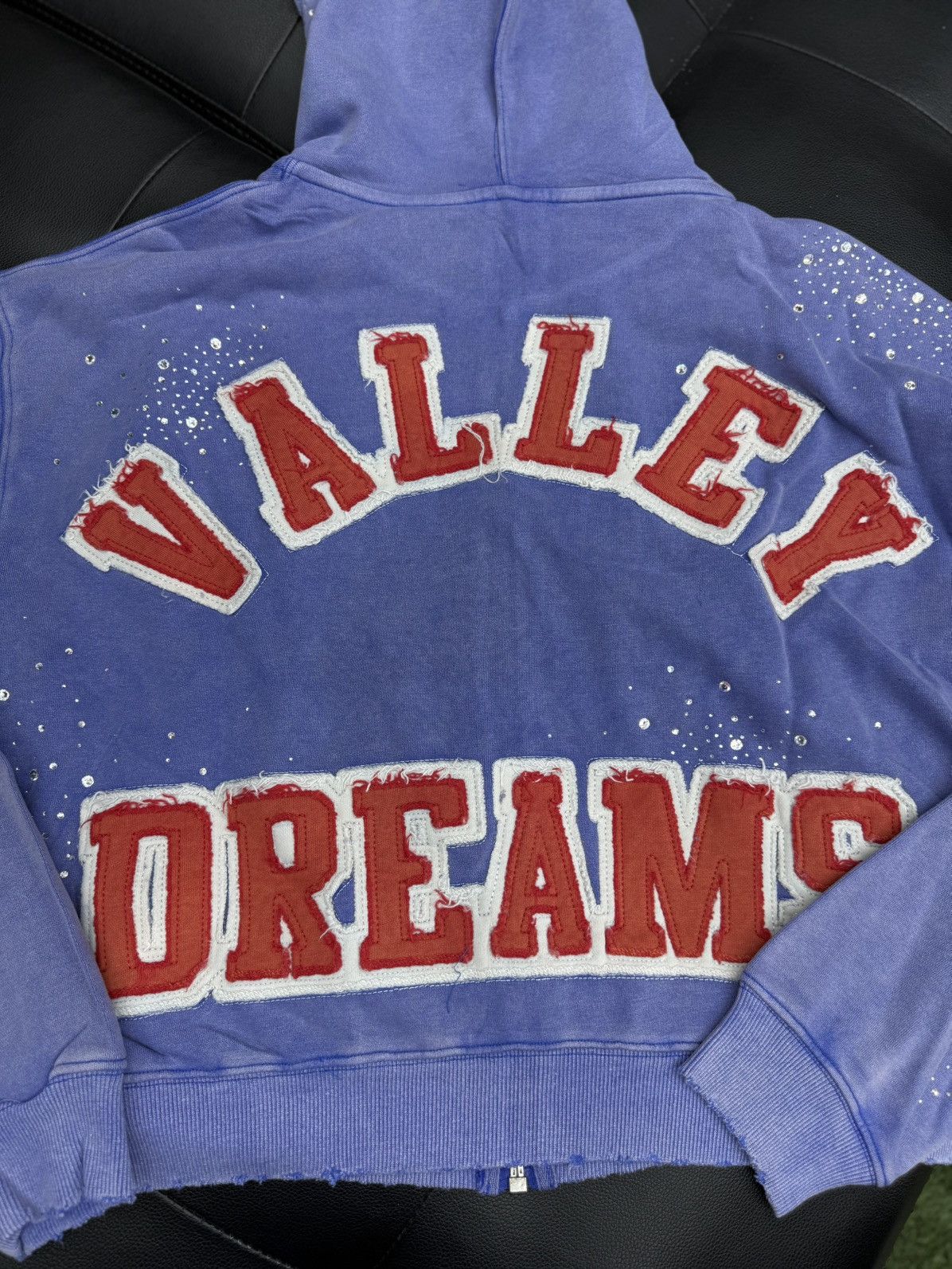 Vale Valley Hoodie Stone Zip Up Blue Crystals Size Medium (NEW) Size US M / EU 48-50 / 2 - 10 Thumbnail