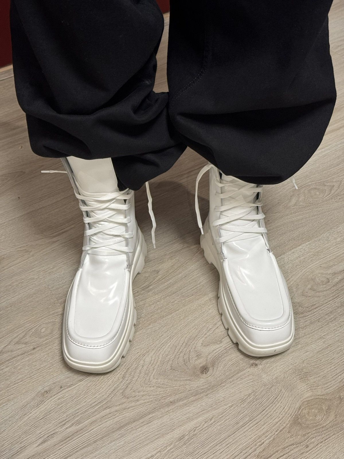 Jil Sander Jil Sander FW leather laceup boots Size US 12 / EU 45 - 4 Thumbnail