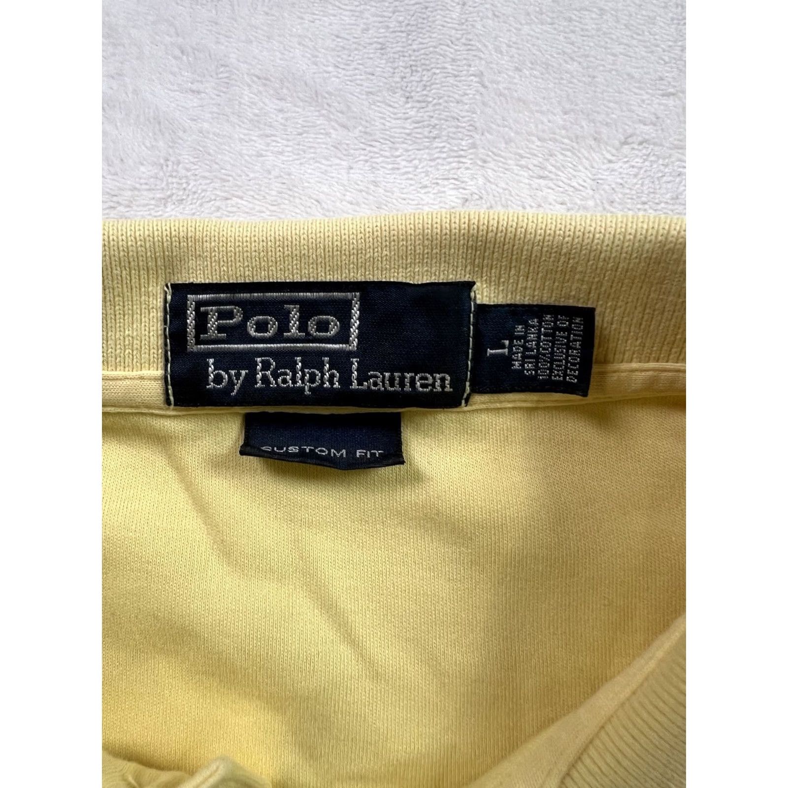 Ralph Lauren Ralph Lauren Polo Shirt Men's Light Yellow Classic Fit Cotton Size Large Size US L / EU 52-54 / 3 - 5 Thumbnail