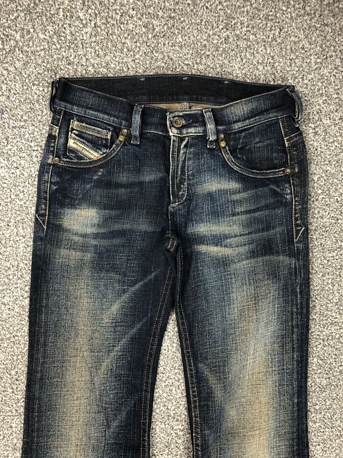 Diesel Vintage Diesel Industry Italy Flare Stone Wash Jeans Size 29" - 2 Thumbnail