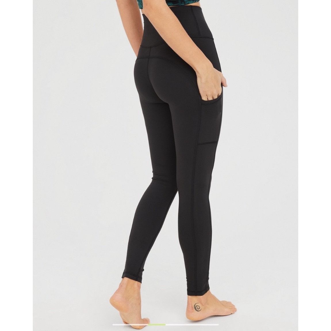 American Eagle Outfitters Offline By Aerie The Hugger Legging Hi-Rise Sipich Black Siz Size 27" / US 4 / IT 40 - 5 Thumbnail