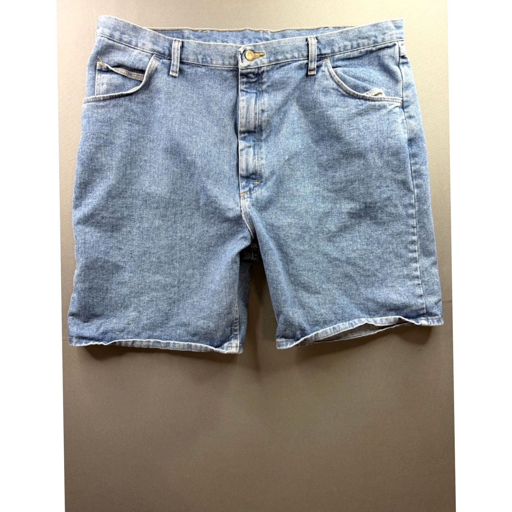 Wrangler Wrangler Mens Blue Classic 5-Pocket Denim Shorts 42x9 Size US 42 / EU 58 - 3 Thumbnail