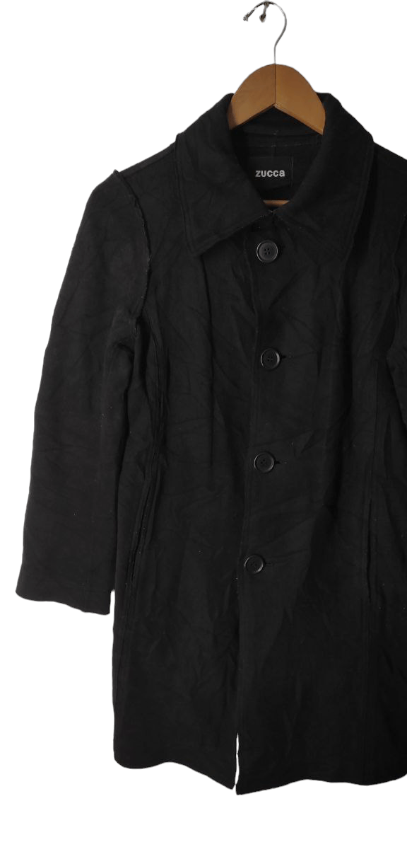 CABANE de ZUCCa ZUCCA BY ISSEY MIYAKE WOOL PEACOAT JACKET Size S / US 4 / IT 40 - 11 Thumbnail