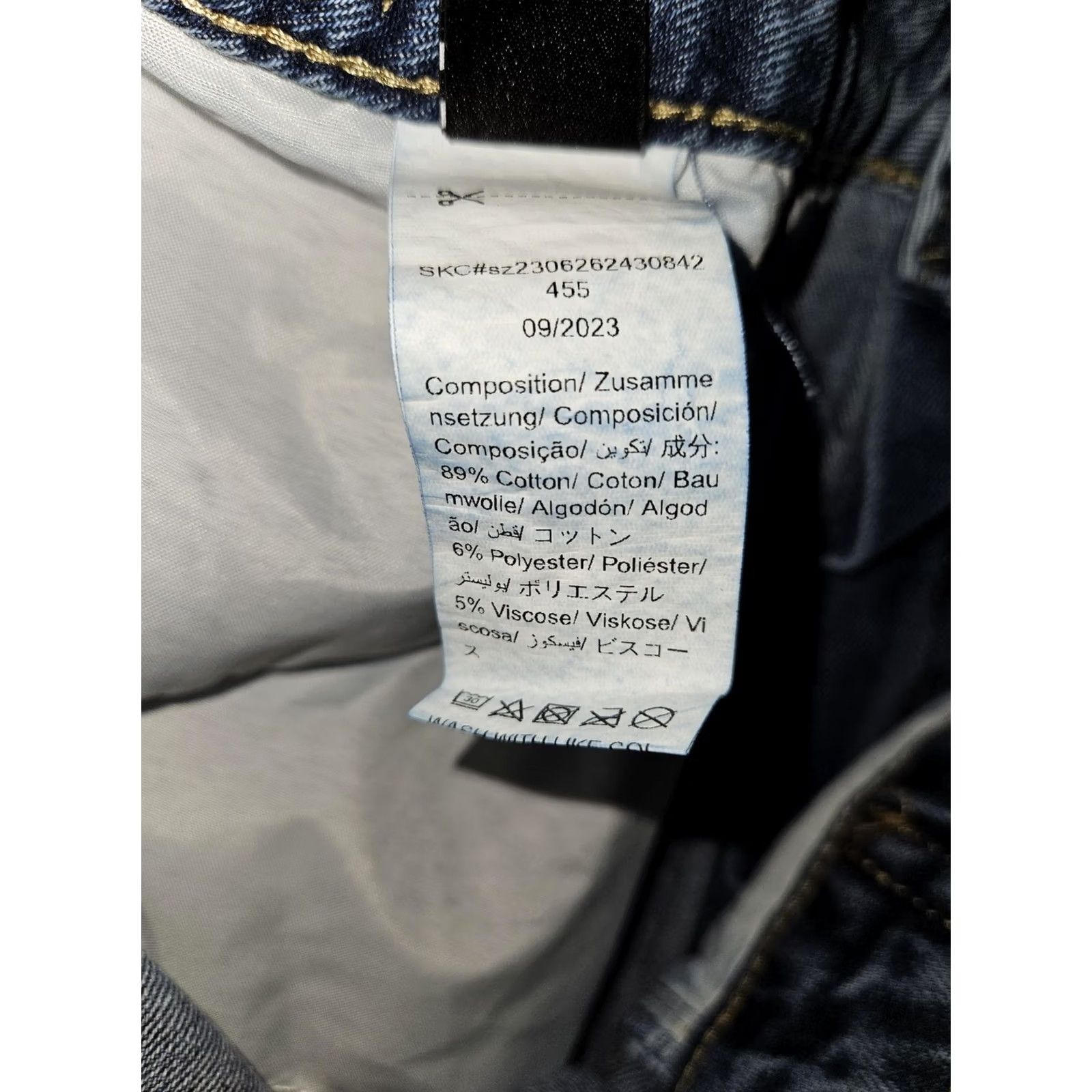 Shein SHEIN Jeans Womens Size 32 Blue High Rise Wide Leg Distressed Denim Buckle Waist Size 24" / US 00 / IT 34 - 3 Thumbnail