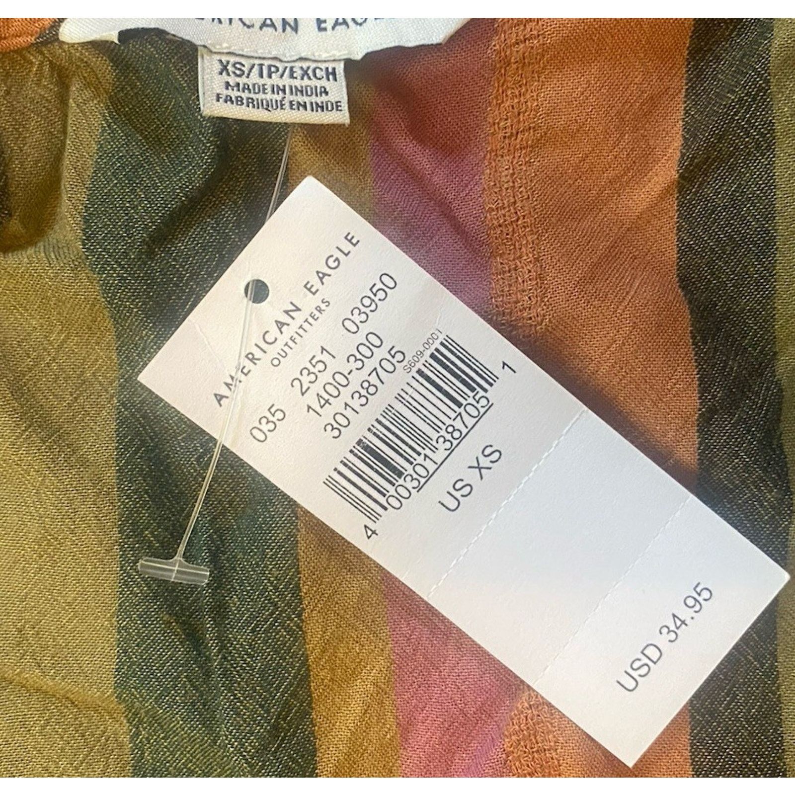 American Eagle Outfitters NWT American Eagle Midriff Top Women’s Shirt XS $35 Size XS / US 0-2 / IT 36-38 - 2 Thumbnail