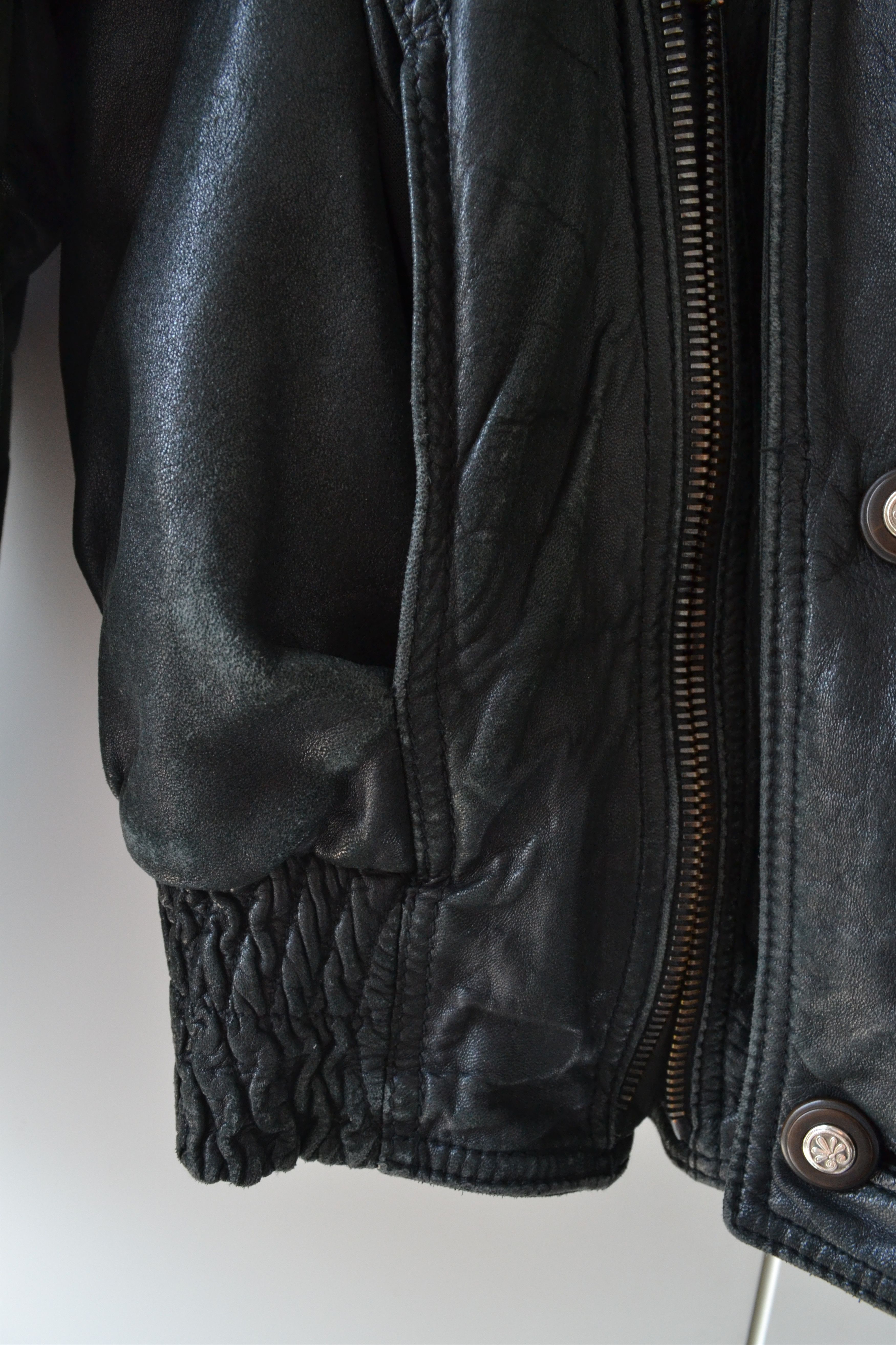 Ruffo Research RUFFO Leather Jacket Black Bomber Vintage 90s RAF SIMONS Size US M / EU 48-50 / 2 - 12 Thumbnail