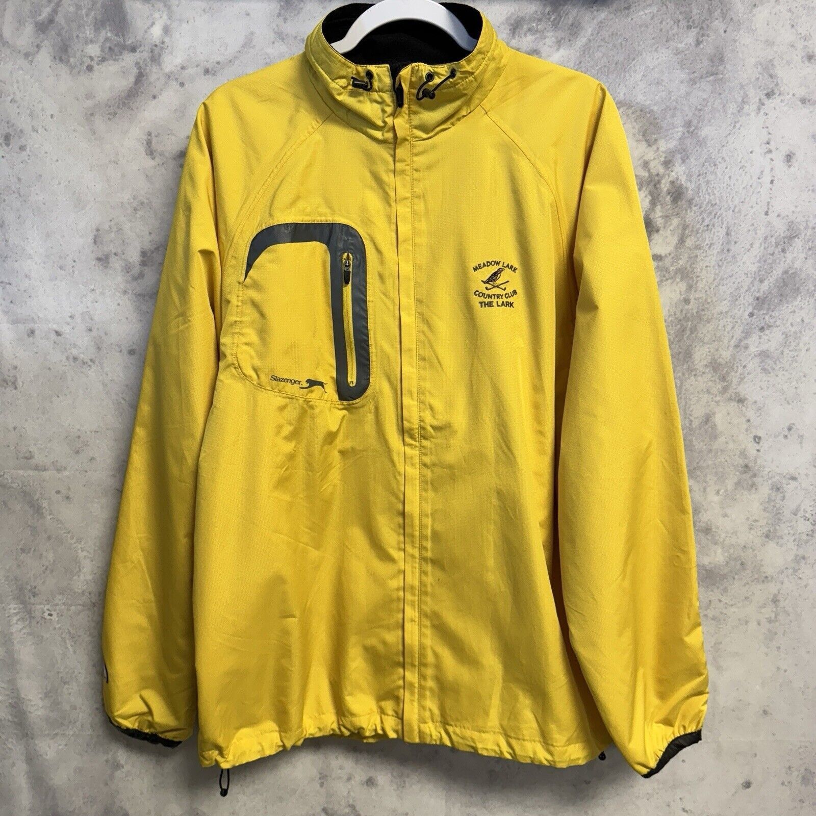 Other Slazenger Golf Jacket Mens Large Yellow Full Zip Embroidered Size US L / EU 52-54 / 3 - 1 Thumbnail