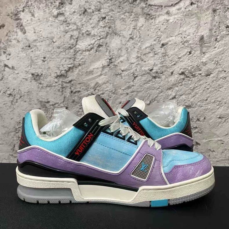 Louis Vuitton Louis Vuitton LV Trainer Sneakers in Macaron Purple-2507 Size US 8 / IT 38 - 4 Thumbnail