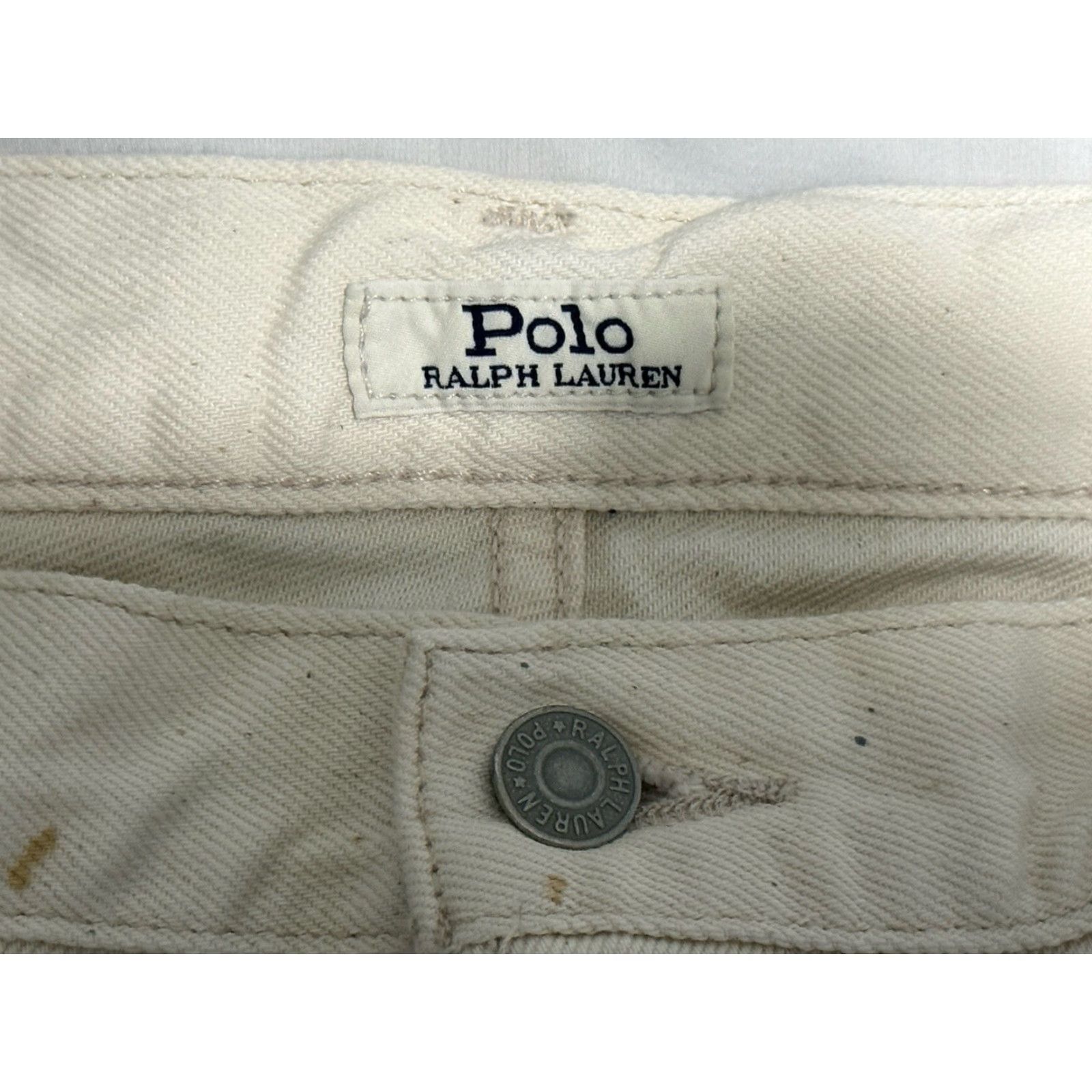 Ralph Lauren Polo Ralph Lauren Jeans Avery Boyfriend Women 33x27.5 White Denim Paint Splatter Regular Womens Size 24" / US 00 / IT 34 - 3 Thumbnail
