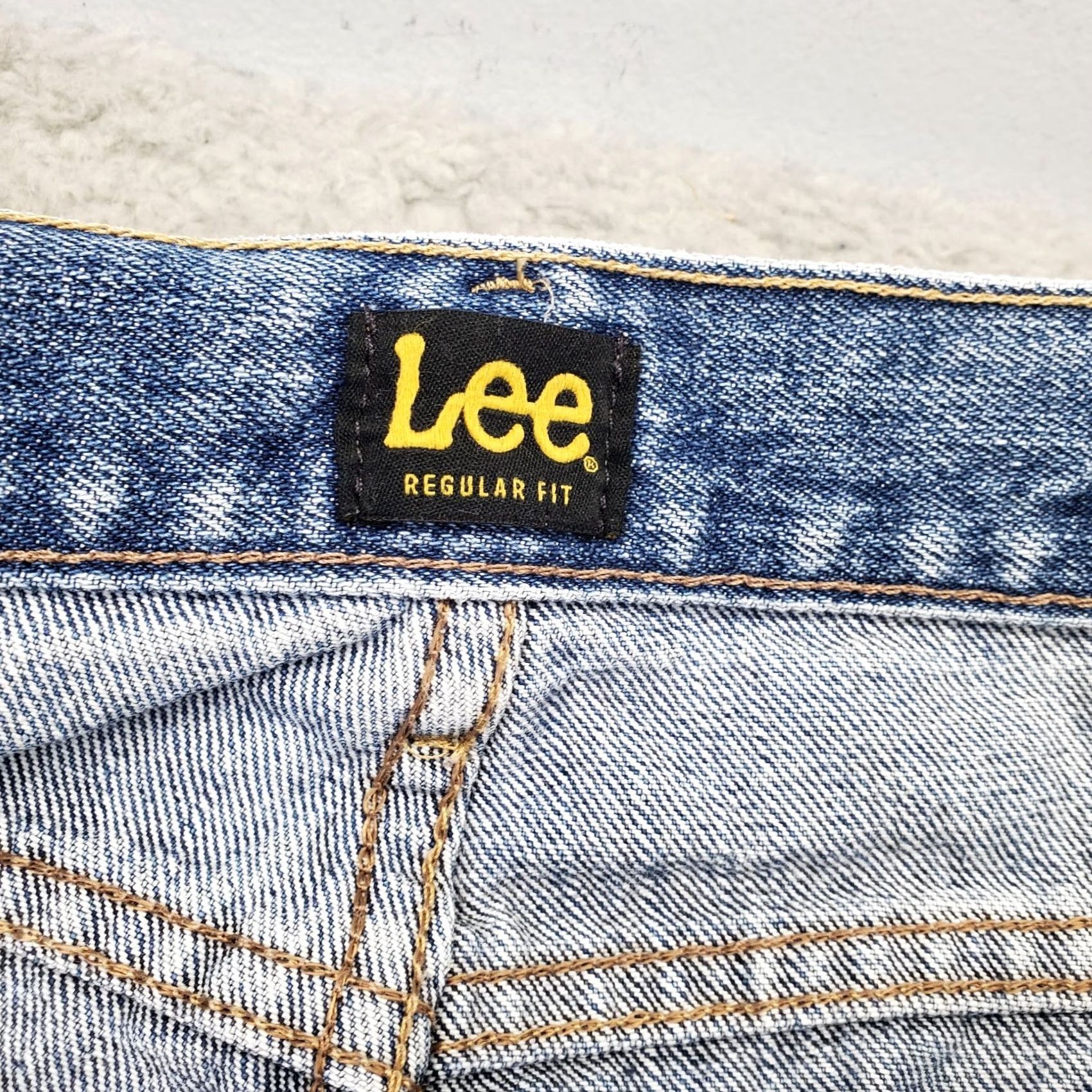 Lee Lee Jeans Mens Regular Fit 38x30 Blue Denim Flat Front Straight Leg Jeans Size US 38 / EU 54 - 7 Thumbnail