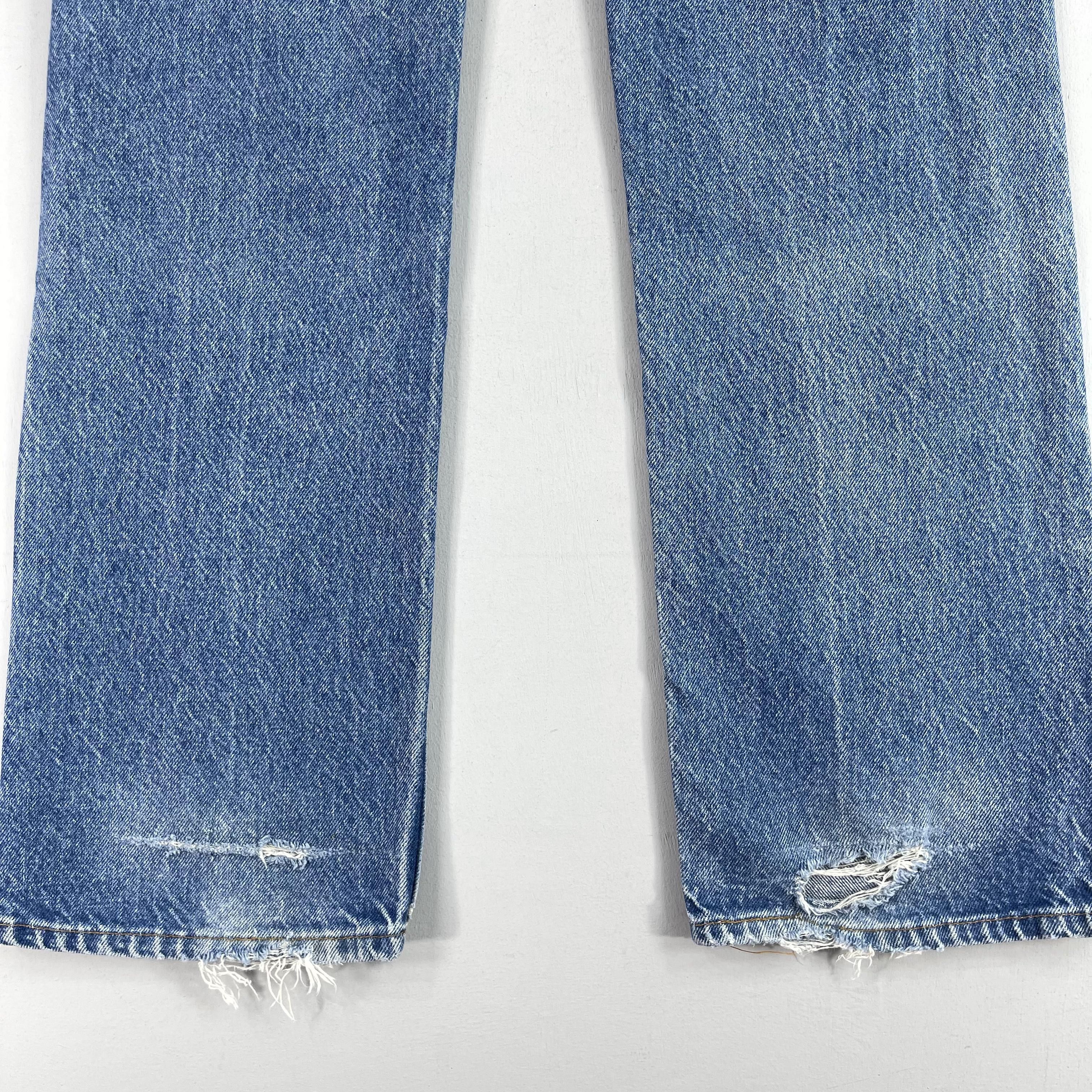 Levi's × Vintage Size 32 Vintage Levis 505 80s Orange Tab Distressed Jeans Size US 32 / EU 48 - 10 Thumbnail