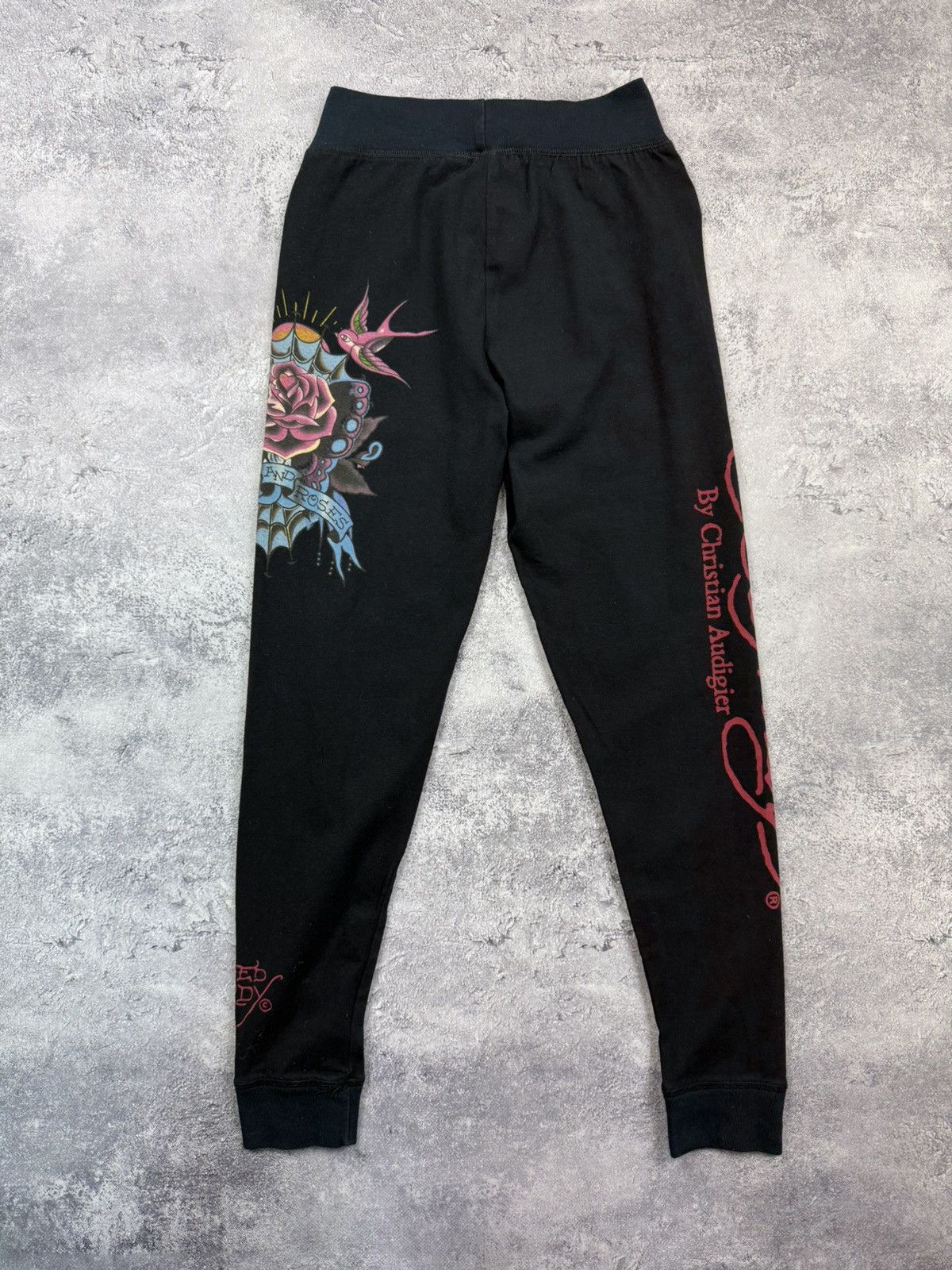 Ed Hardy Ed Hardy by Christian Audigier Black Leggings Y2K Steetwear Size 26" / US 2 / IT 38 - 15 Thumbnail