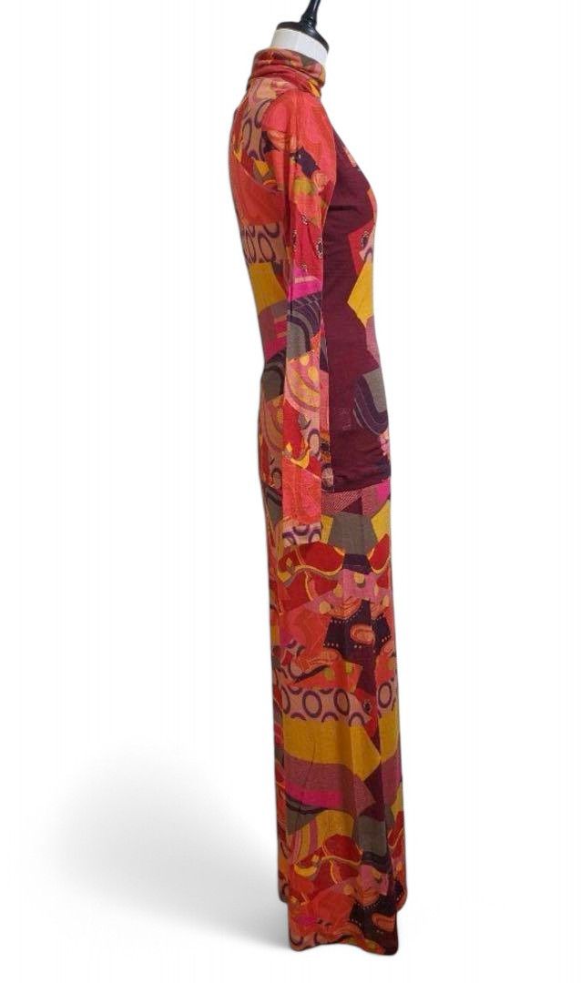 Jean Paul Gaultier Jean Paul Gaultier - Mesh Setup Red Roses Longsleeve Dress Size M / US 6-8 / IT 42-44 - 4 Thumbnail