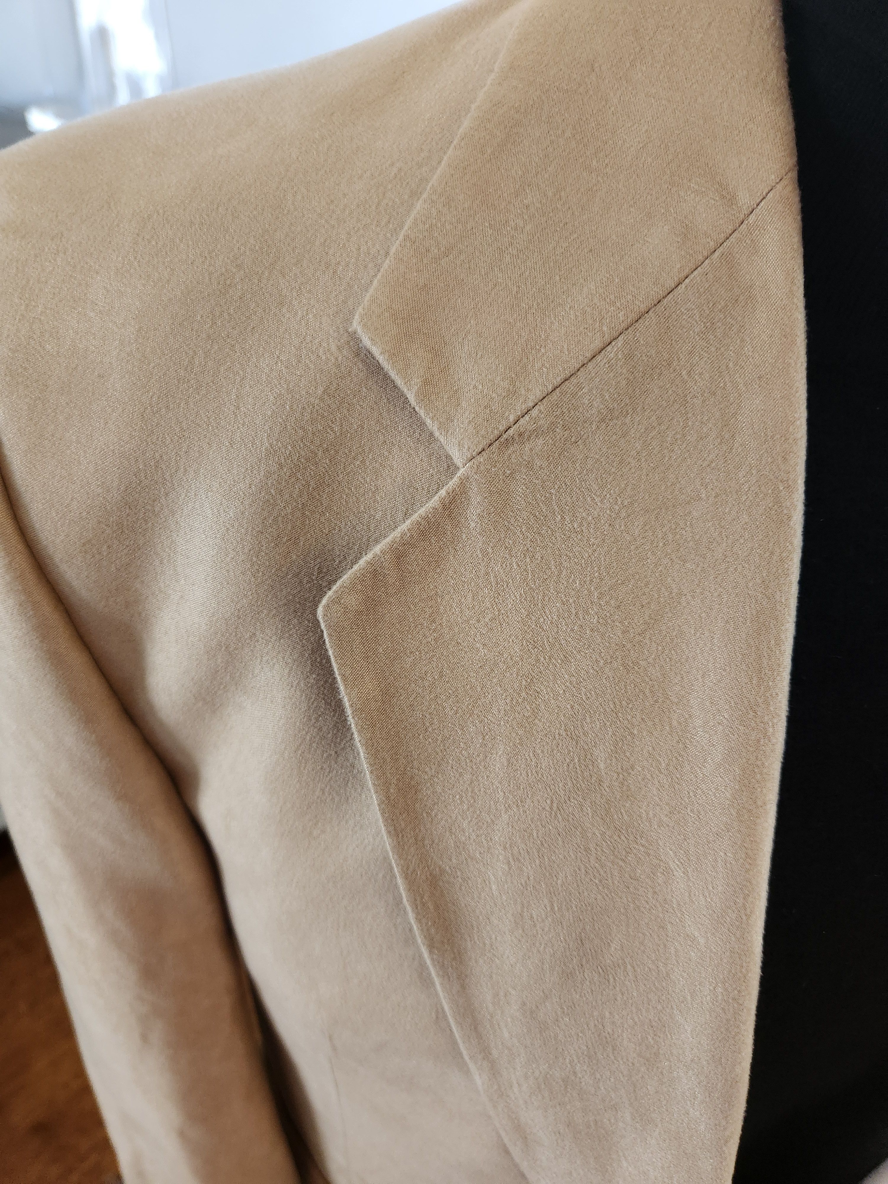 Other Custom Made Vintage 90's Men's Gold Ultra Suede Blazer Size 40R - 3 Thumbnail