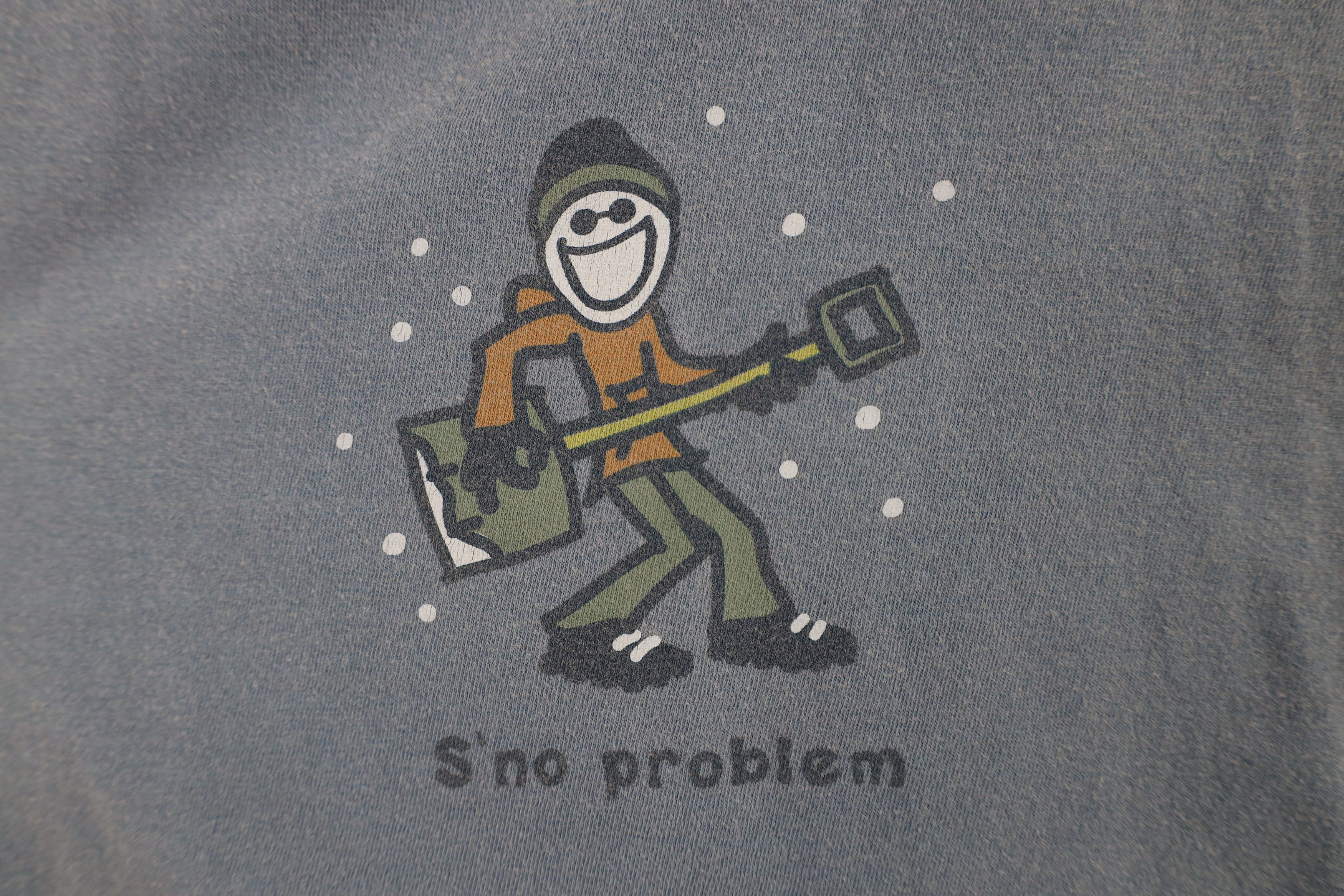 Life is Good × Vintage Vintage Life Is Good Snow Problem Long Sleeve T-Shirt Blue Size US L / EU 52-54 / 3 - 4 Thumbnail