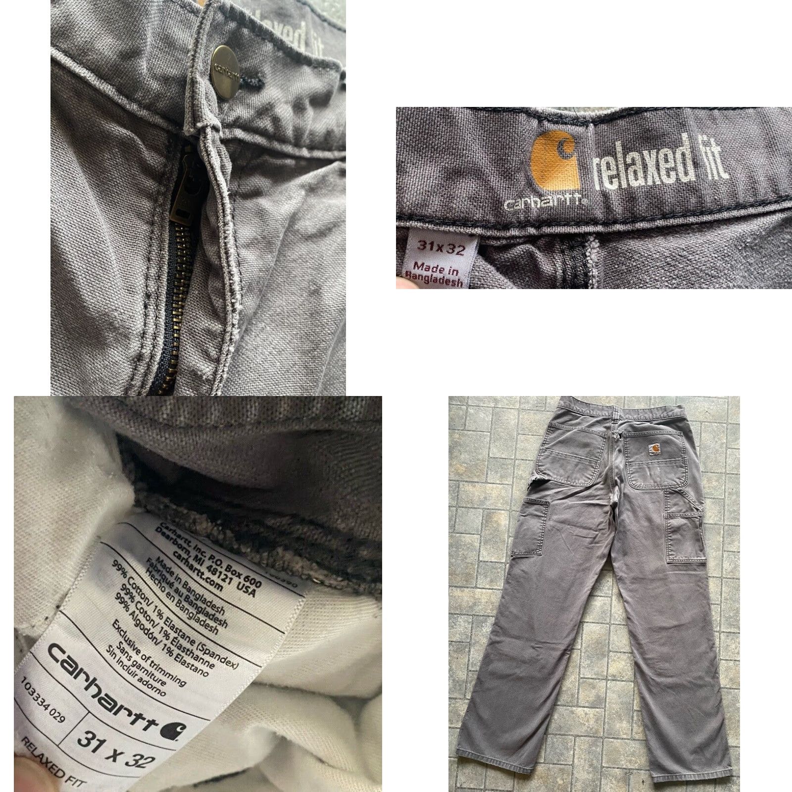 Carhartt Carhartt MENS 31x32 Double Knee Work Pants Relaxed Canvas 103334 029 Mens Pants Carhartt Canvas Work Pants Relaxed 31x32 Men’s Tower? Size US 31 - 8 Thumbnail