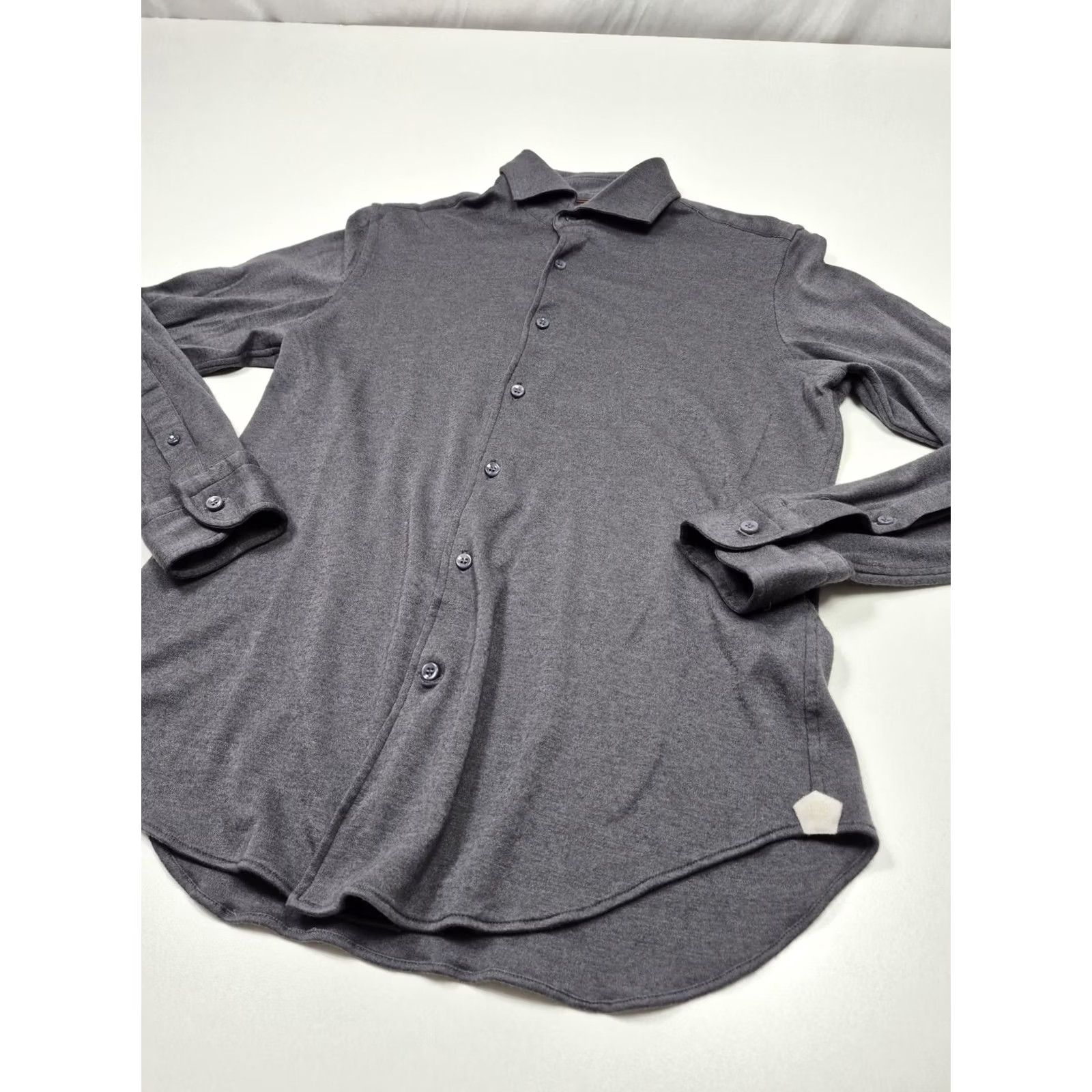 Loro Piana Loro Piana Button-Up Shirt Gray Cashmere Silk Knit L/S Button Front Men Small Italy Vintage No 0 Size US S / EU 44-46 / 1 - 2 Thumbnail