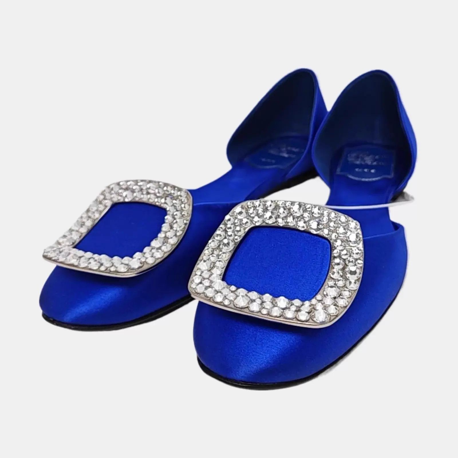 Roger Vivier Roger Vivier Paved Crystal Satin Flat Shoes 35.5 Size US 5 / IT 35 - 9 Thumbnail