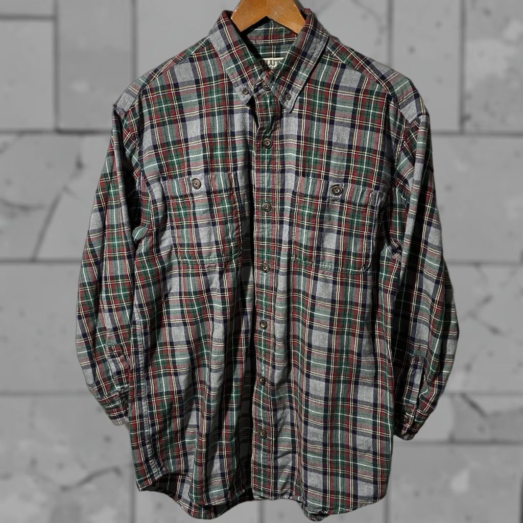 CO Duluth Trading Co Plaid Cotton Flannel 3/4 Sleeve Button-Down Shirt M Multicolor Mens Size US M / EU 48-50 / 2 - 1 Thumbnail
