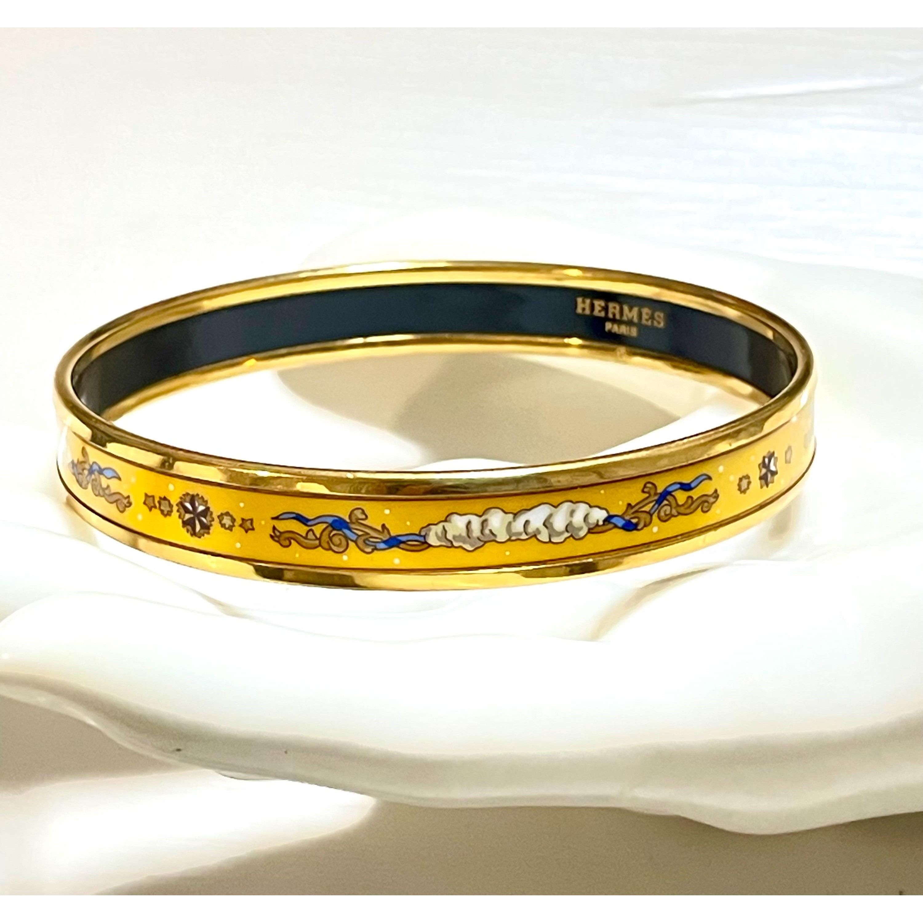 Hermes Vintage Hermes yellow cloisonne enamel bangle with star Size ONE SIZE - 1 Thumbnail