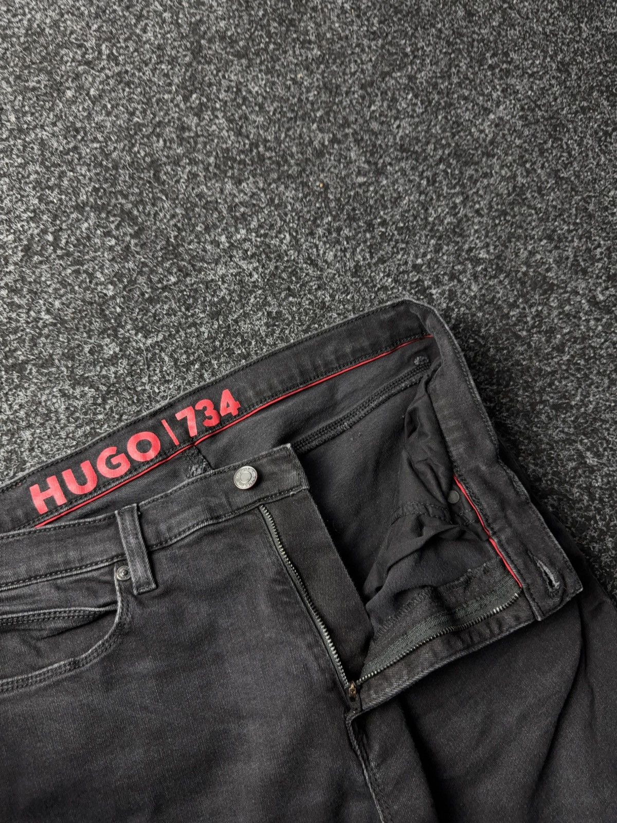 Hugo Boss Luxury 00s Y2K HUGO Boss 1734 black Slim fit denim jeans Size US 32 / EU 48 - 8 Thumbnail