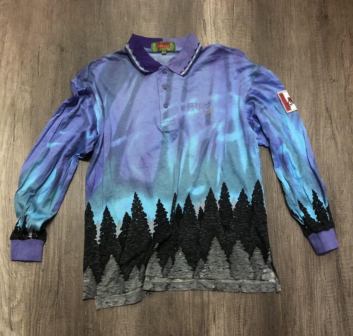 Kenzo × Vintage Vintage Kenzo Golf Long Sleeve Polo Shirt Size US S / EU 44-46 / 1 - 10 Thumbnail