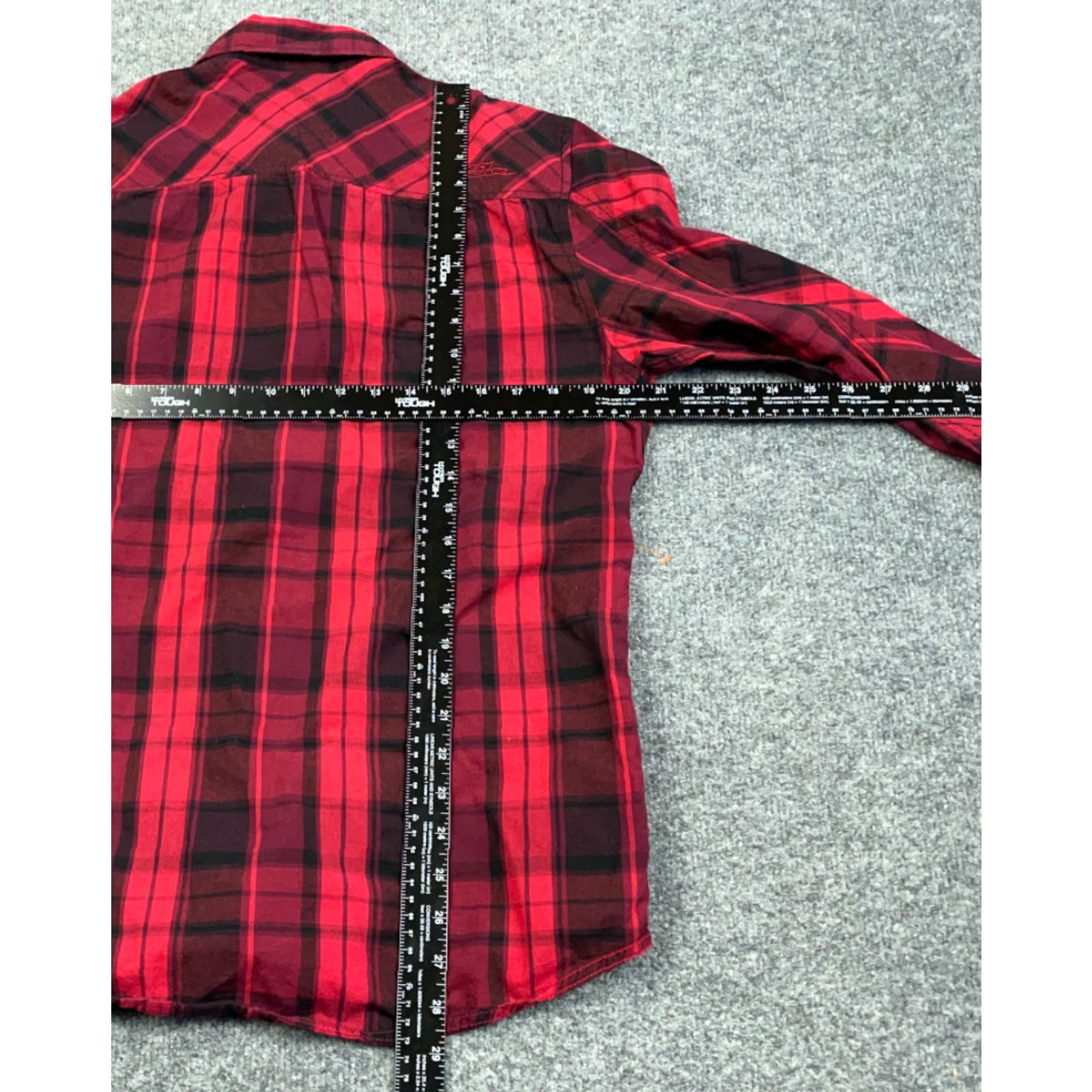 No Fear No Fear Red Black Plaid Lightweight Shirt Adult Medium Skater Punk Grunge Work Size US M / EU 48-50 / 2 - 3 Thumbnail