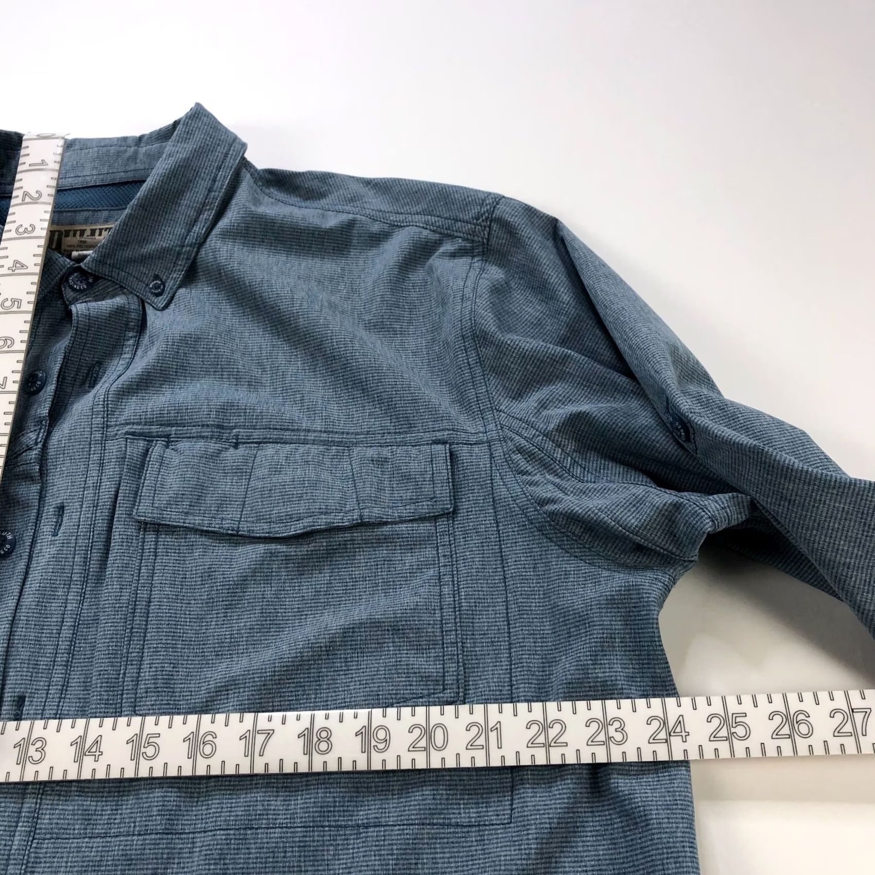 Vintage Duluth Duluth Trading Co. Sol Survivor Large TALL LT Button Tab Sleeve Shirt Blue Shirt Men LT Button-Up Blue 90s? Size US L / EU 52-54 / 3 - 4 Thumbnail