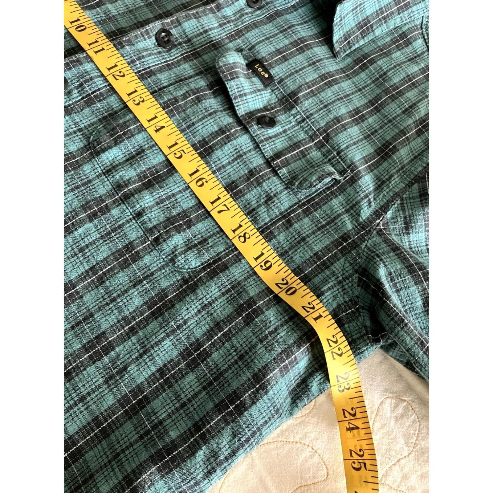 Lee VINTAGE Lee Shirt Mens L Green Plaid Pockets Short Sleeve Button-Up Size US L / EU 52-54 / 3 - 5 Thumbnail