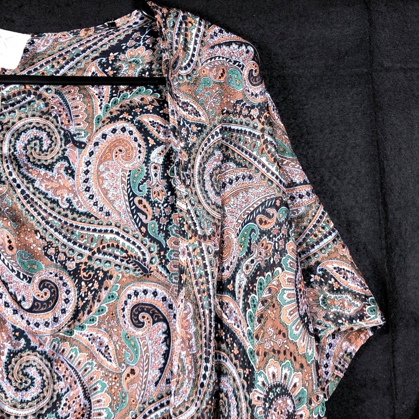 Needles Pins And Needles Women Kimono Multicolor Paisley Open Front 3/4 Sleeve XS/S XS Brown Boho Bohemian Casual Shirt Blouse Women Size XS / US 0-2 / IT 36-38 - 5 Thumbnail
