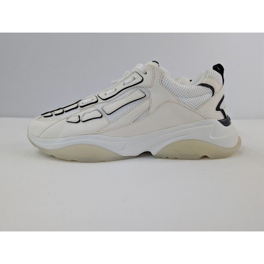 Amiri o1rshd1 Bone Runner Sneakers in White / Black Painted Edge Size US 14 / EU 47 - 9 Thumbnail