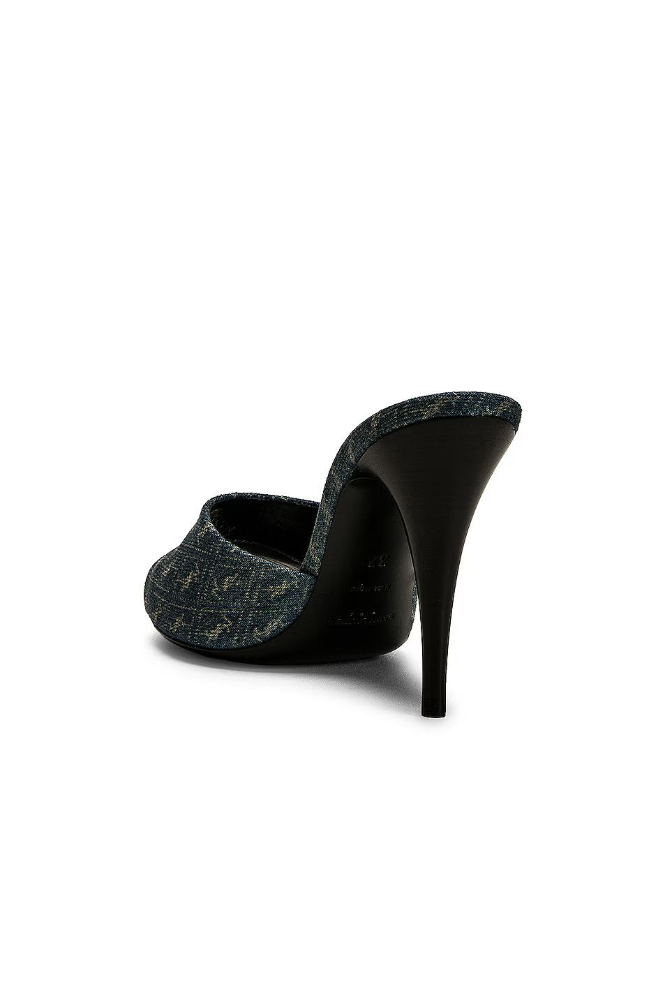 Saint Laurent Paris o1bcso1str1124 La 16 Mules In Cassandre Denim in Blue Size US 7.5 / IT 37.5 - 3 Thumbnail