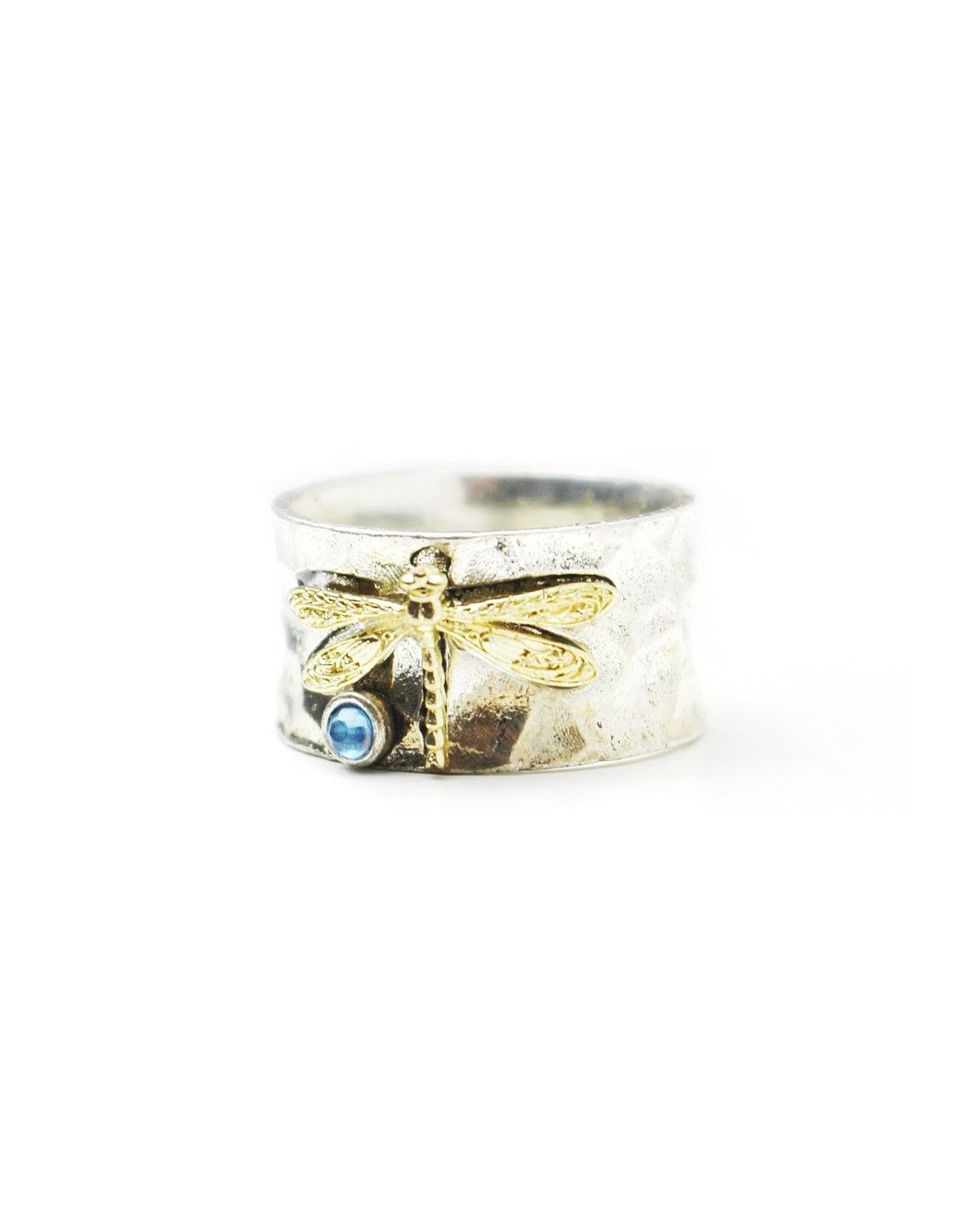 Vintage 2000S JAPANESE MADE ELORA MYSTIC DRAGONFLY METAL RING Size ONE SIZE - 1 Thumbnail