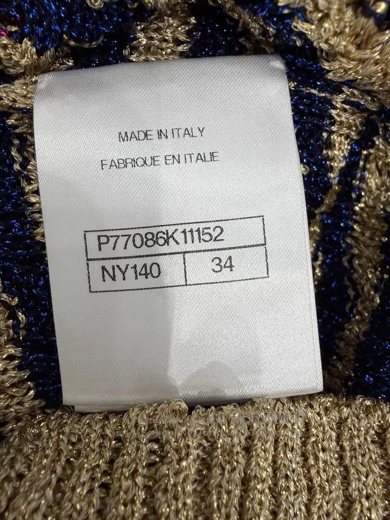 Chanel Chanel Gold thread knitted striped vest Size XXS / US 00 / IT 34 - 6 Thumbnail