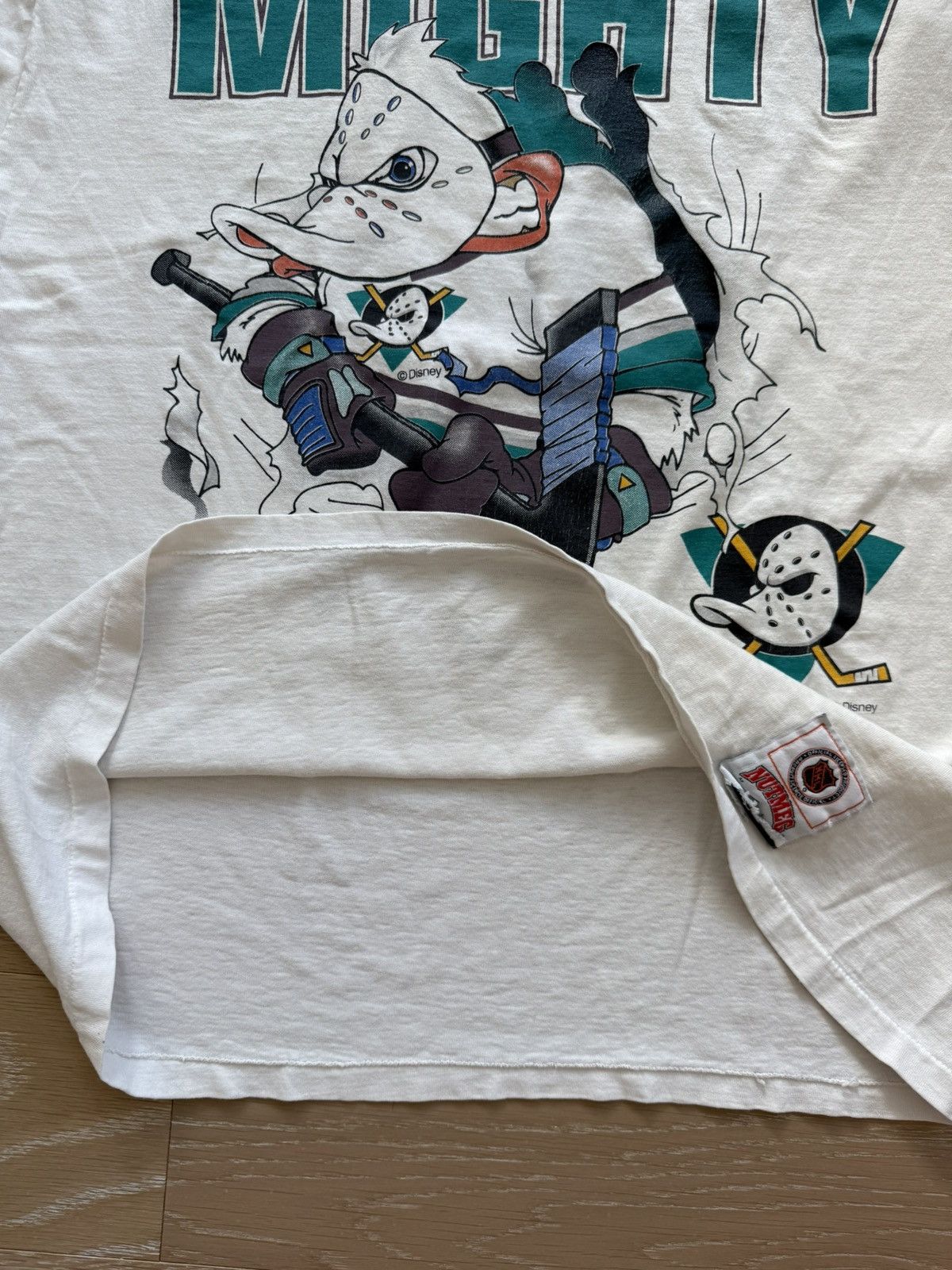 NHL Vintage 90s Mighty Ducks Anaheim NHL Hockey Disney Size US XL / EU 56 / 4 - 12 Thumbnail