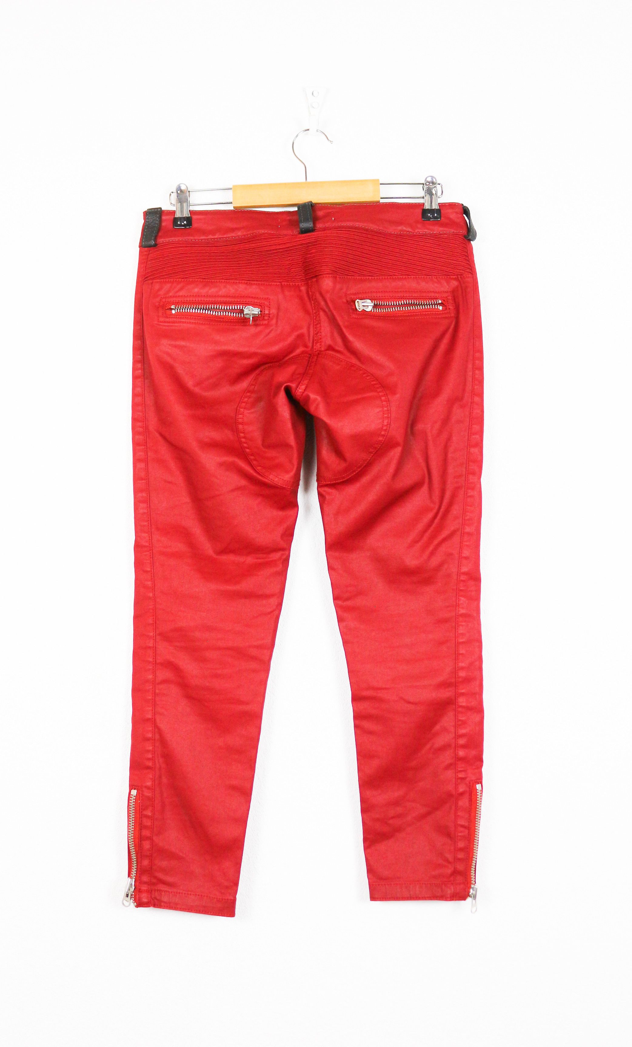 H&M × Isabel Marant Isabel Marant x H&M Red Biker Moto Pants Avant Garde Y2K Size 28" / US 6 / IT 42 - 7 Thumbnail
