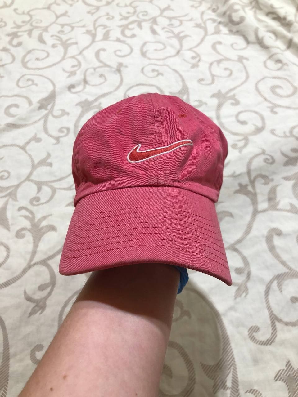 Nike Nike Mini Swoosh Embroidered Pink Washed Dad Cap Hat Size ONE SIZE - 1 Thumbnail