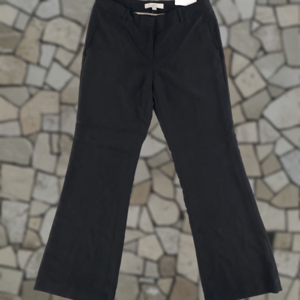 Loft Loft Marisa Low Rise Modal Microfiber Chino Pants Black Women's 6 Size 28" / US 6 / IT 42 - 1 Thumbnail