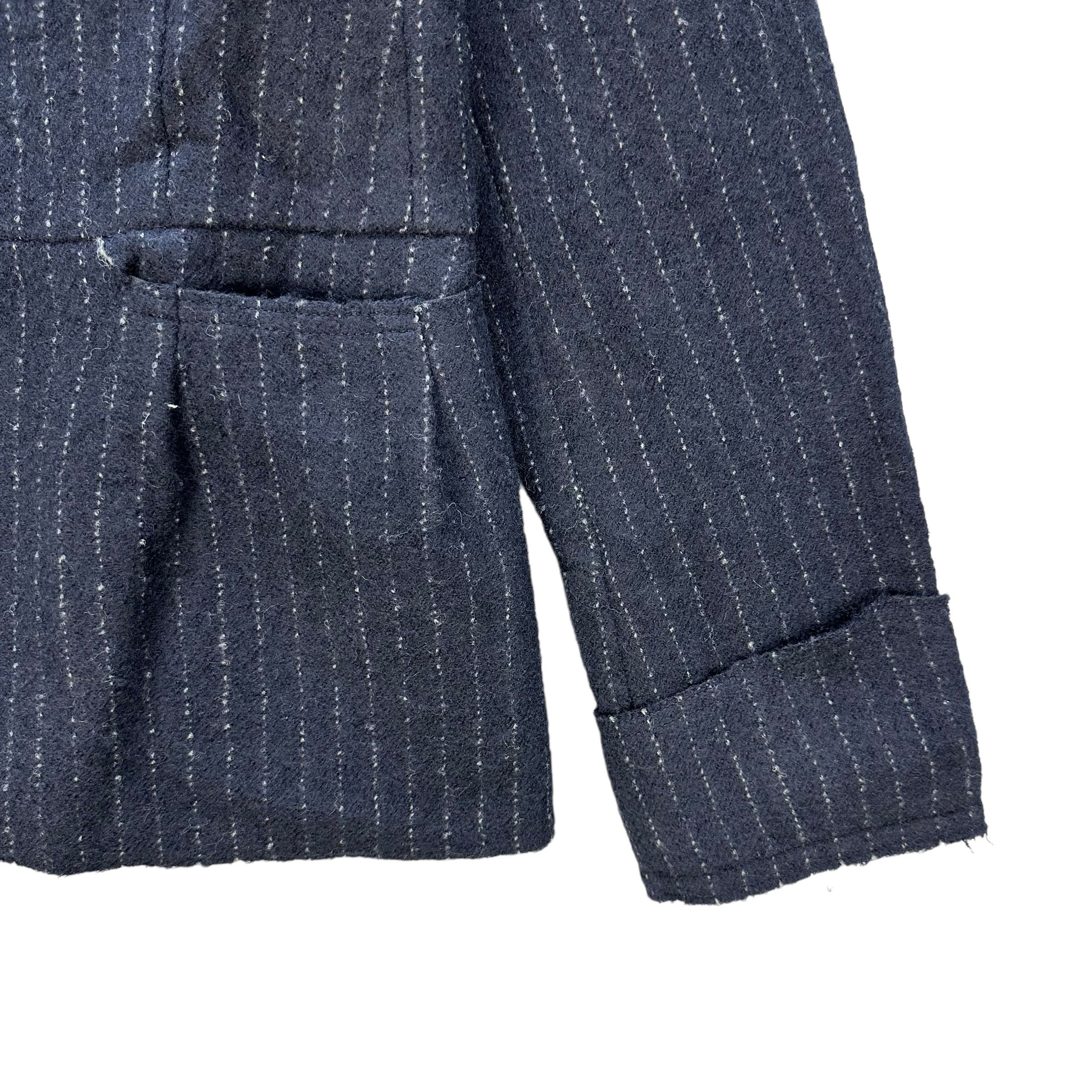 Japanese Brand MINIYU Striped Double Side Button Wool Jacket #A44-1037 Size S / US 4 / IT 40 - 5 Thumbnail