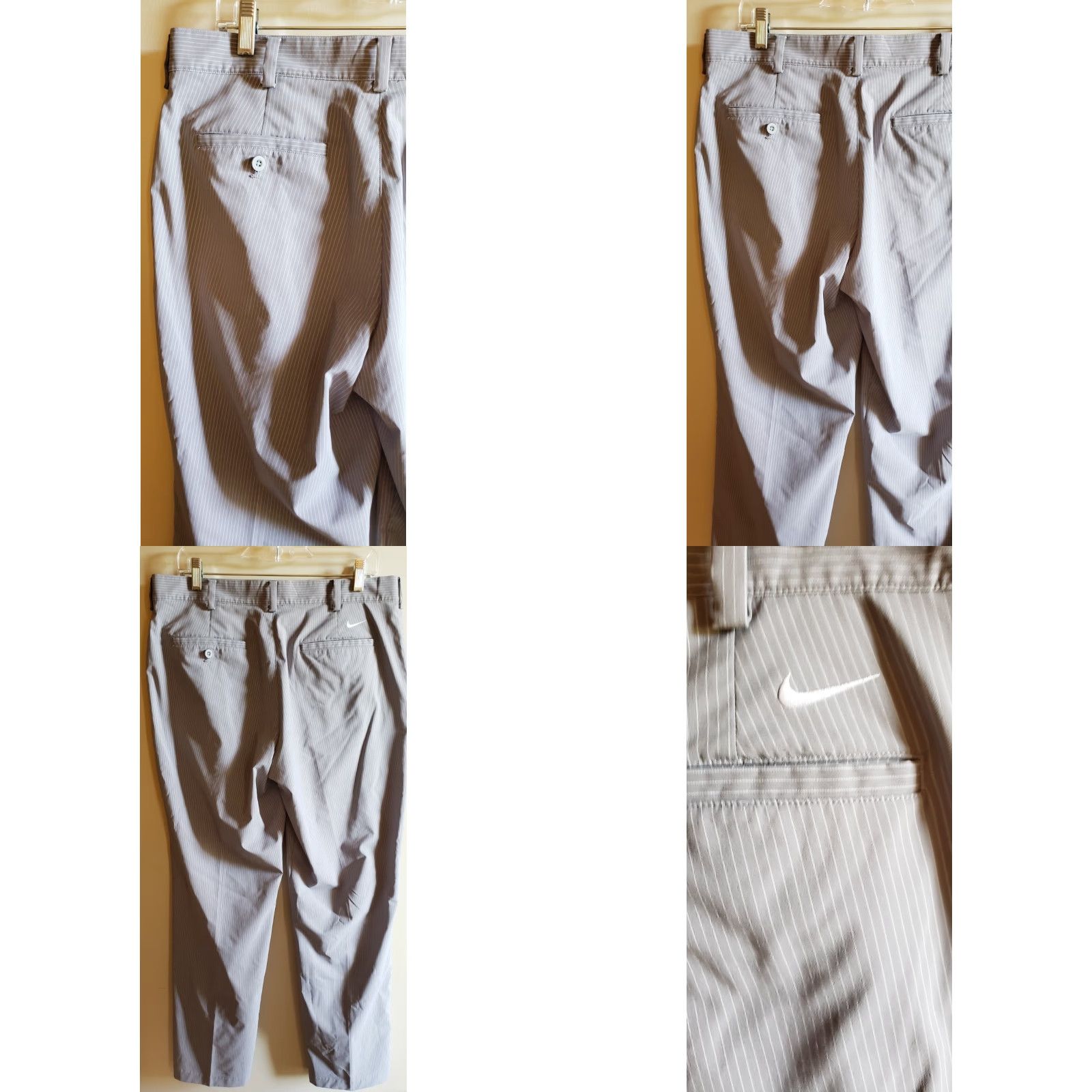 Nike Men's Nike Golf Pants Tour Performance Dri-Fit Stretch Gray Striped 34x32 Regular Slim? No tag Pre-owned Size US 34 / EU 50 - 8 Thumbnail