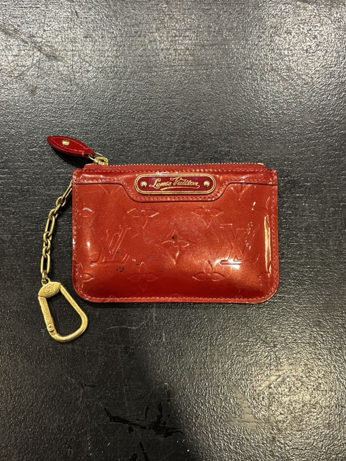 Louis Vuitton Louis Vuitton Patent Monogram Zip Coin Purse - Red Size ONE SIZE - 1 Thumbnail
