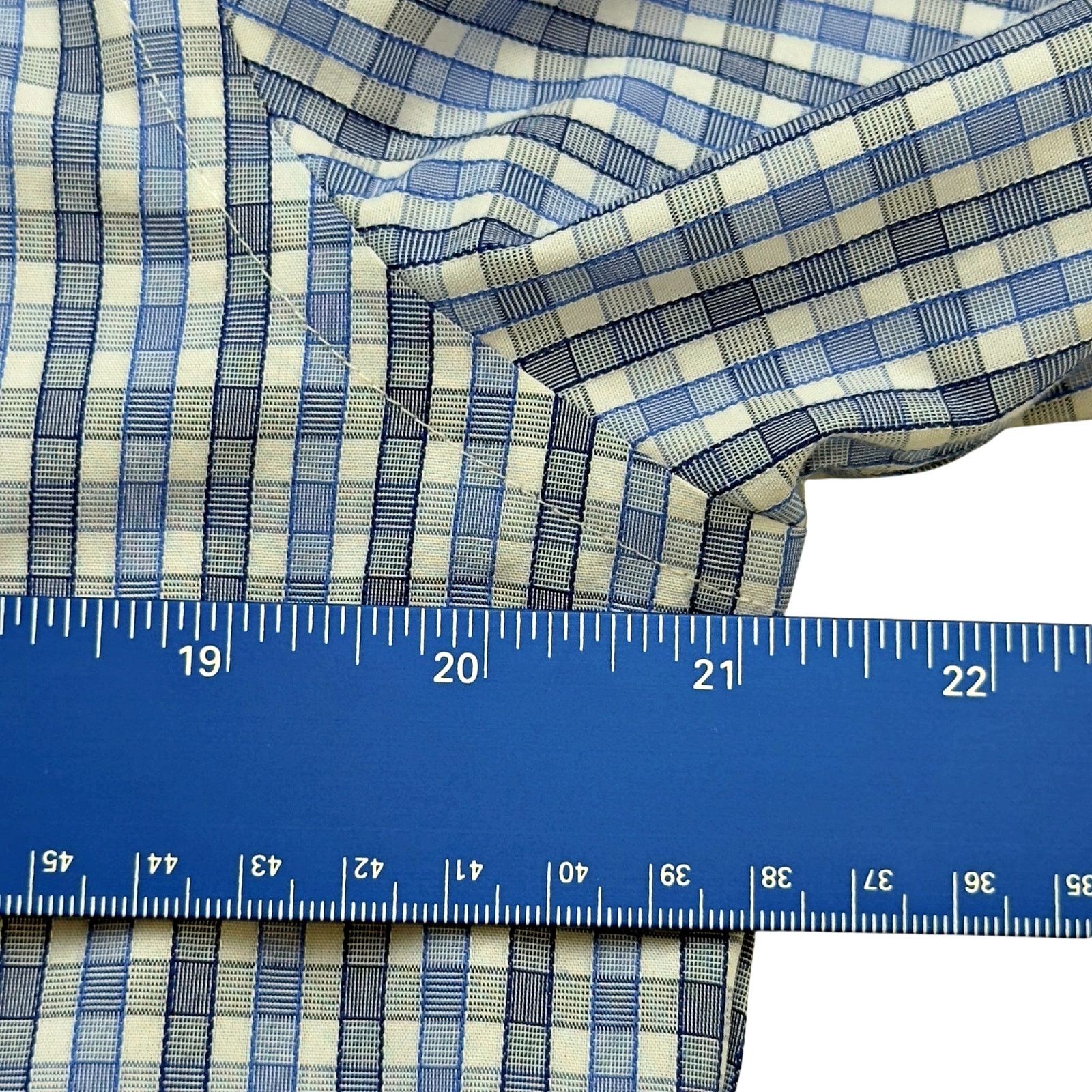 UNTUCKit UNTUCKit Regular Fit Blue Plaid L/S Cotton Button Shirt Size US M / EU 48-50 / 2 - 5 Thumbnail